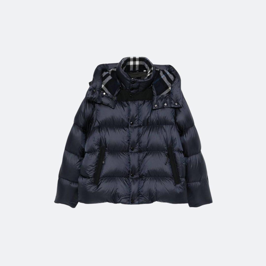 Burberry Leeds Navy Detachable Sleeve Hooded Down Jacket