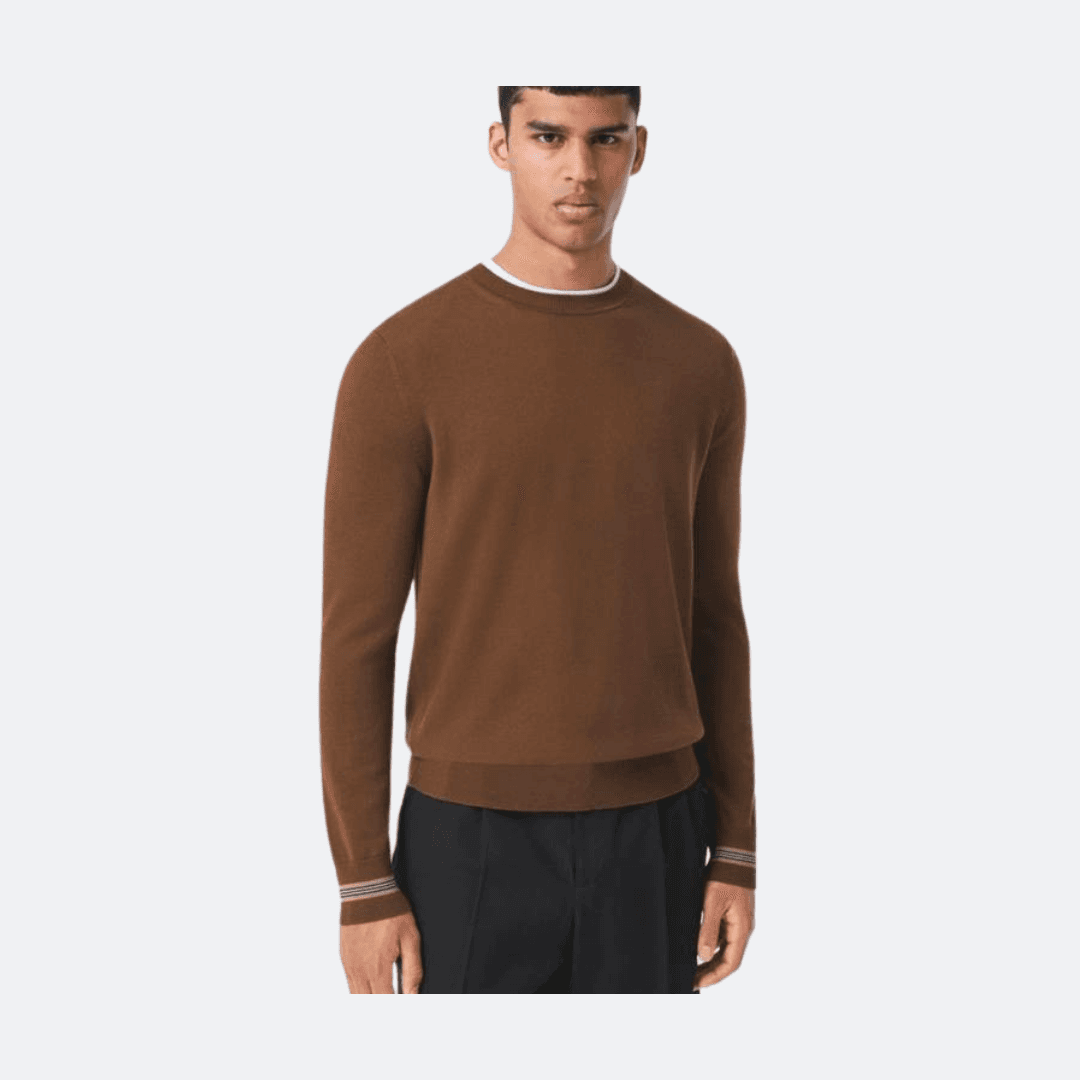 Burberry Icon Strip Brown Wool Sweater