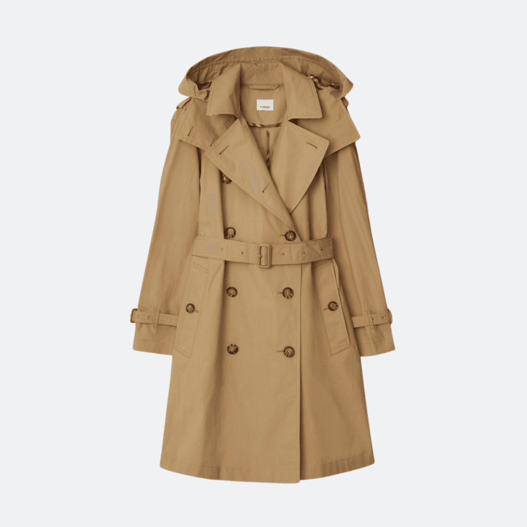 Burberry Midlength Cotton Beige Women Trenchcoat