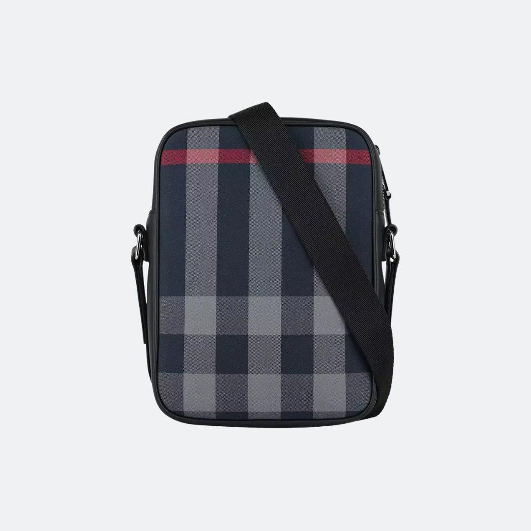 Burberry Paddy V Check Navy Grey Crossbody Bag