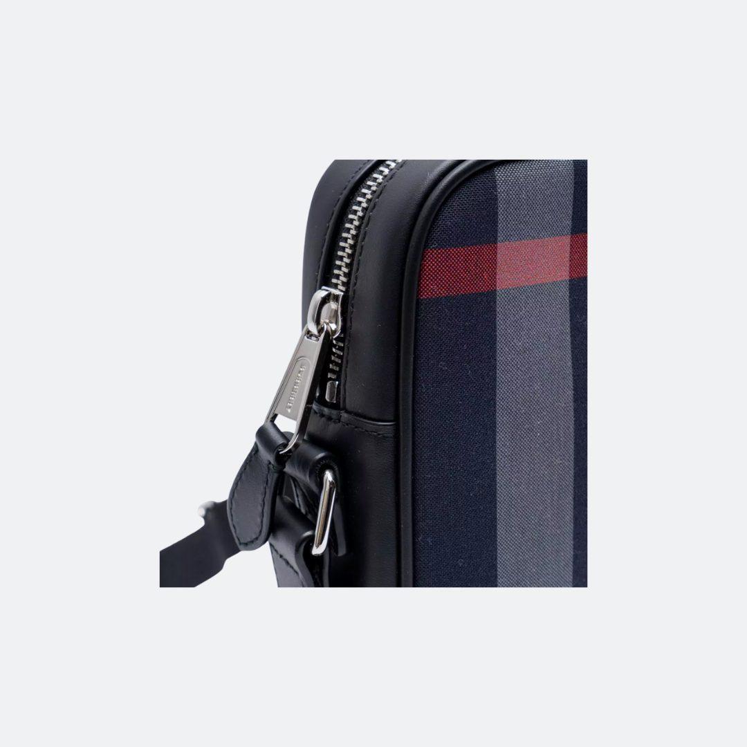 Burberry Paddy V Check Navy Grey Crossbody Bag alternate