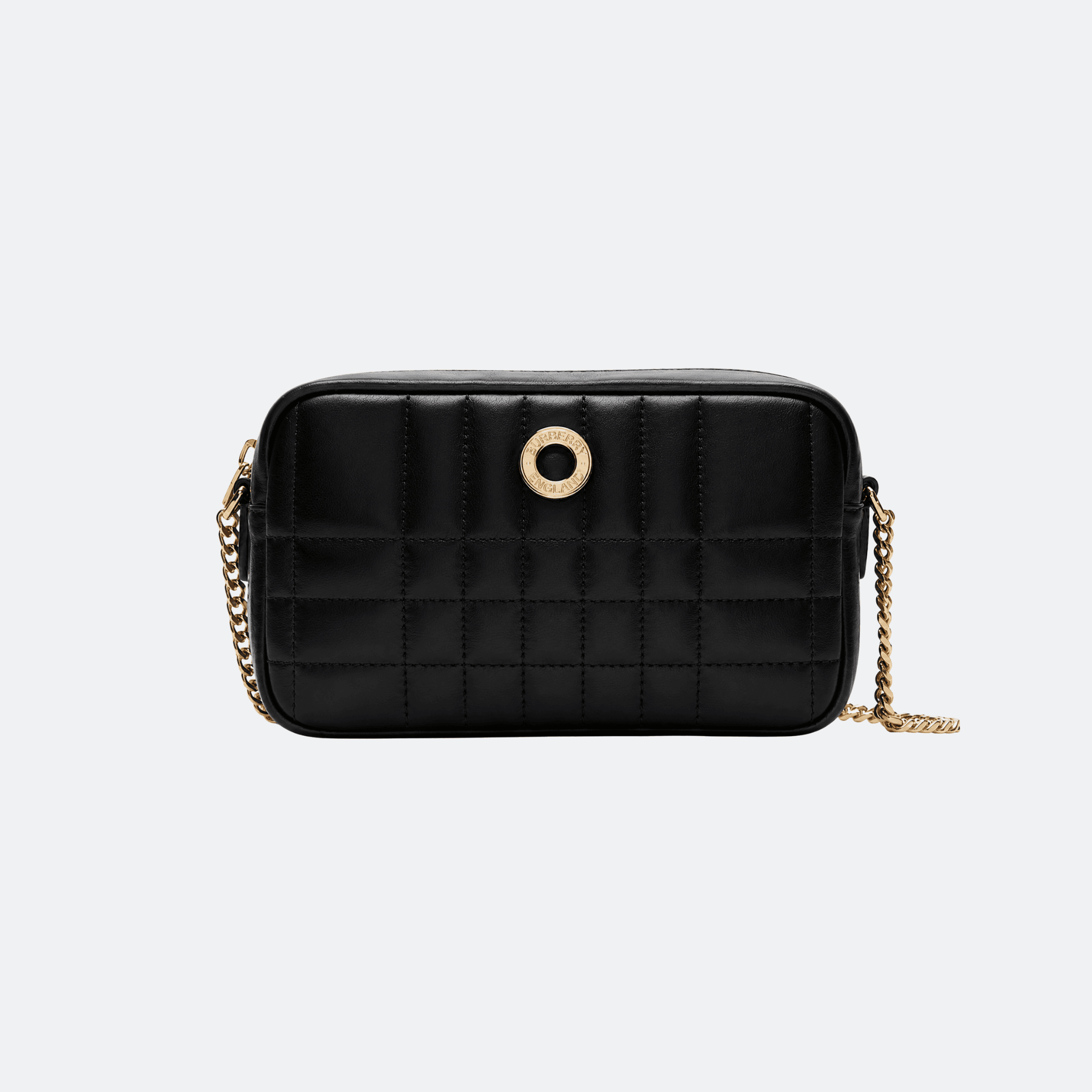 Burberry Quilted Leather Crossbody Bag For Women - Black