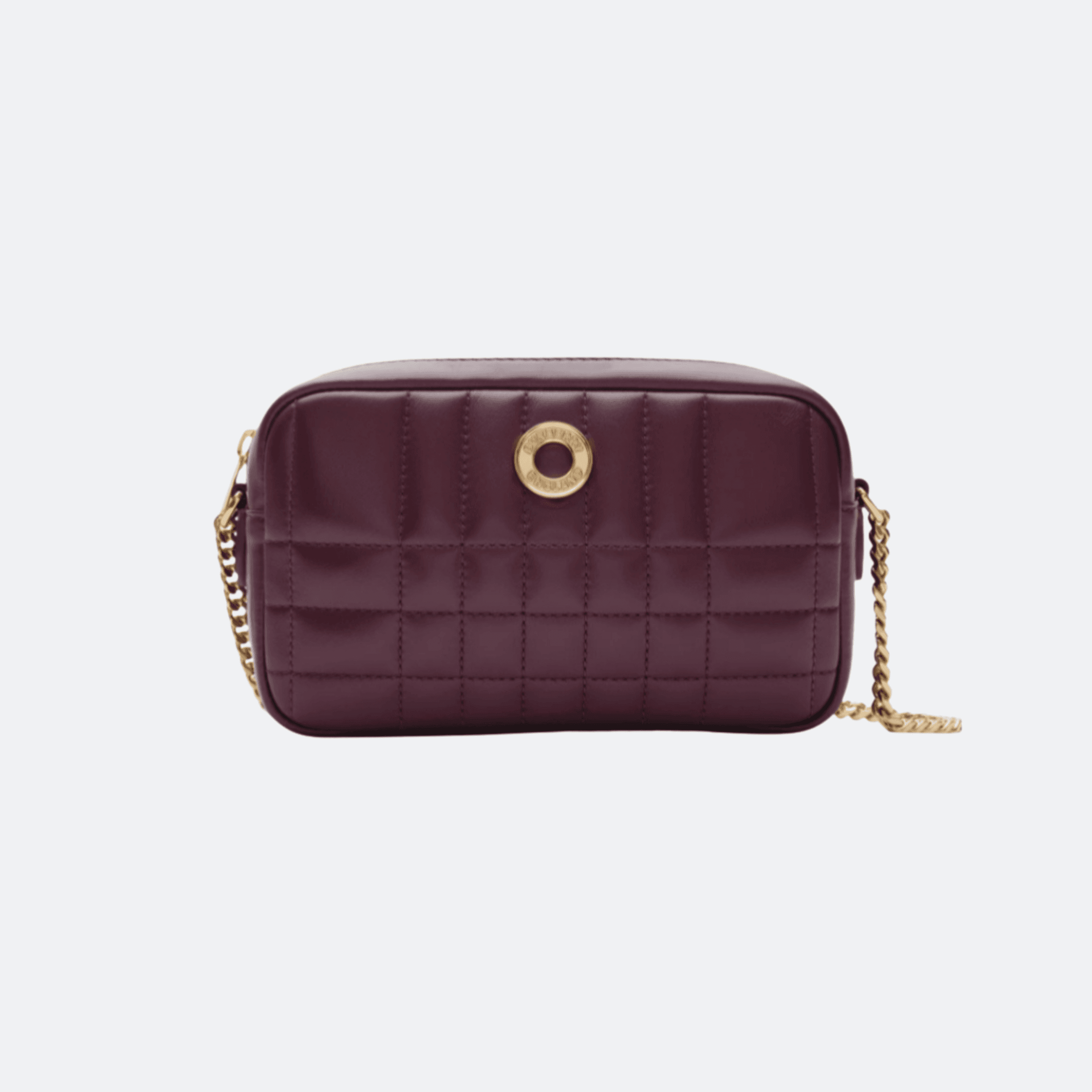 Burberry Quilted Leather Crossbody Bag For Women - Burgundy