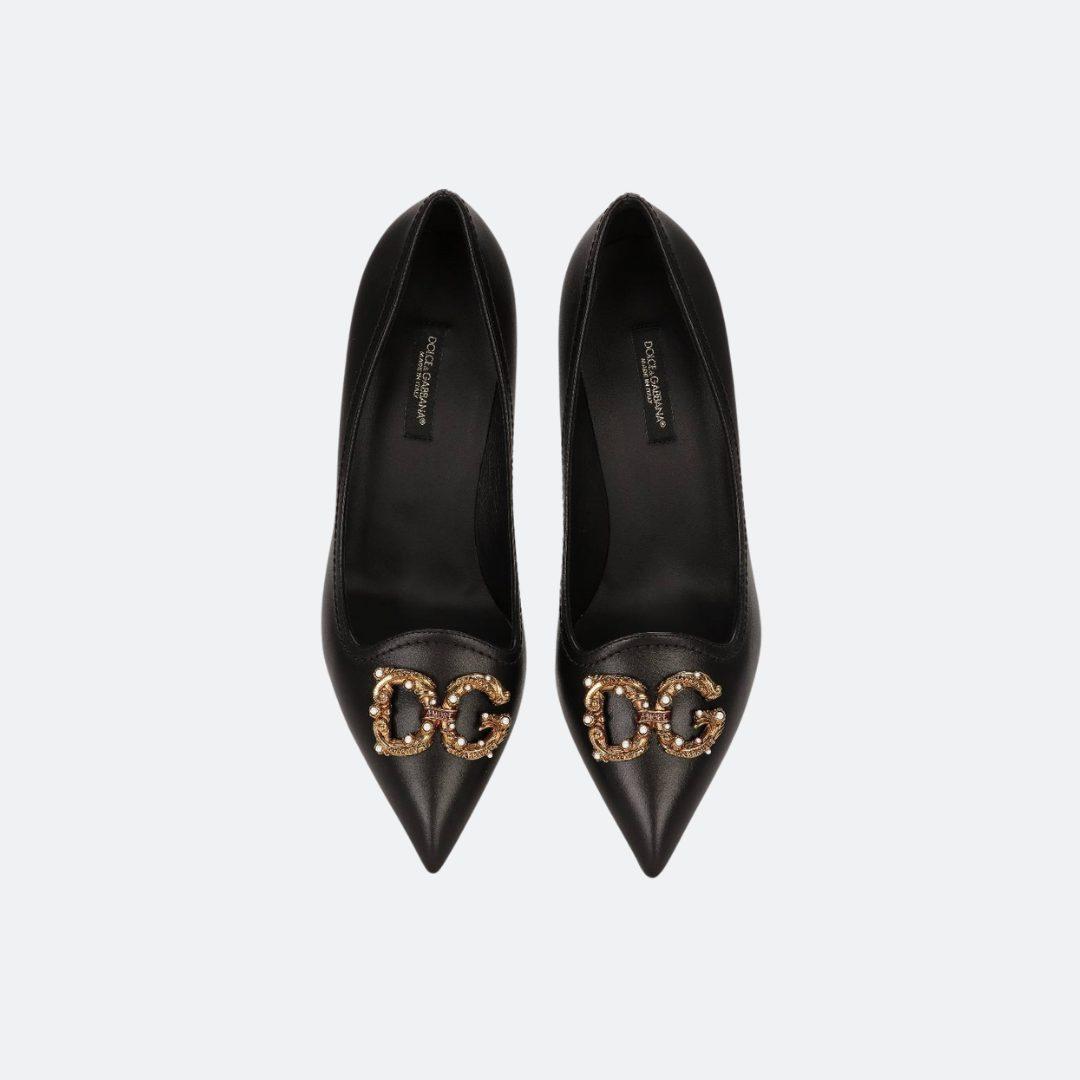 Dolce & Gabbana Amore Black Leather Pumps alternate