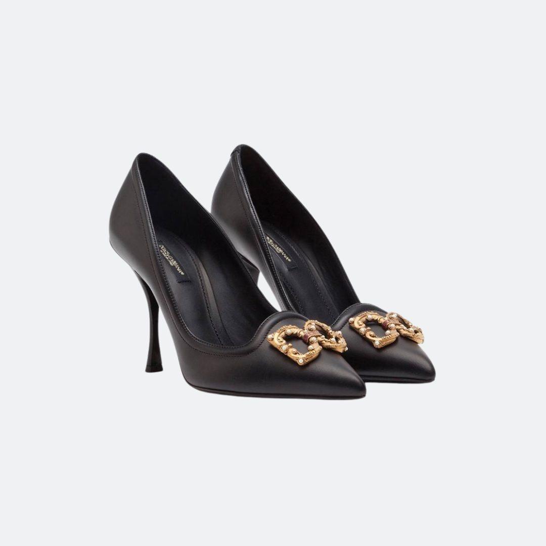 Dolce & Gabbana Amore Black Leather Pumps alternate