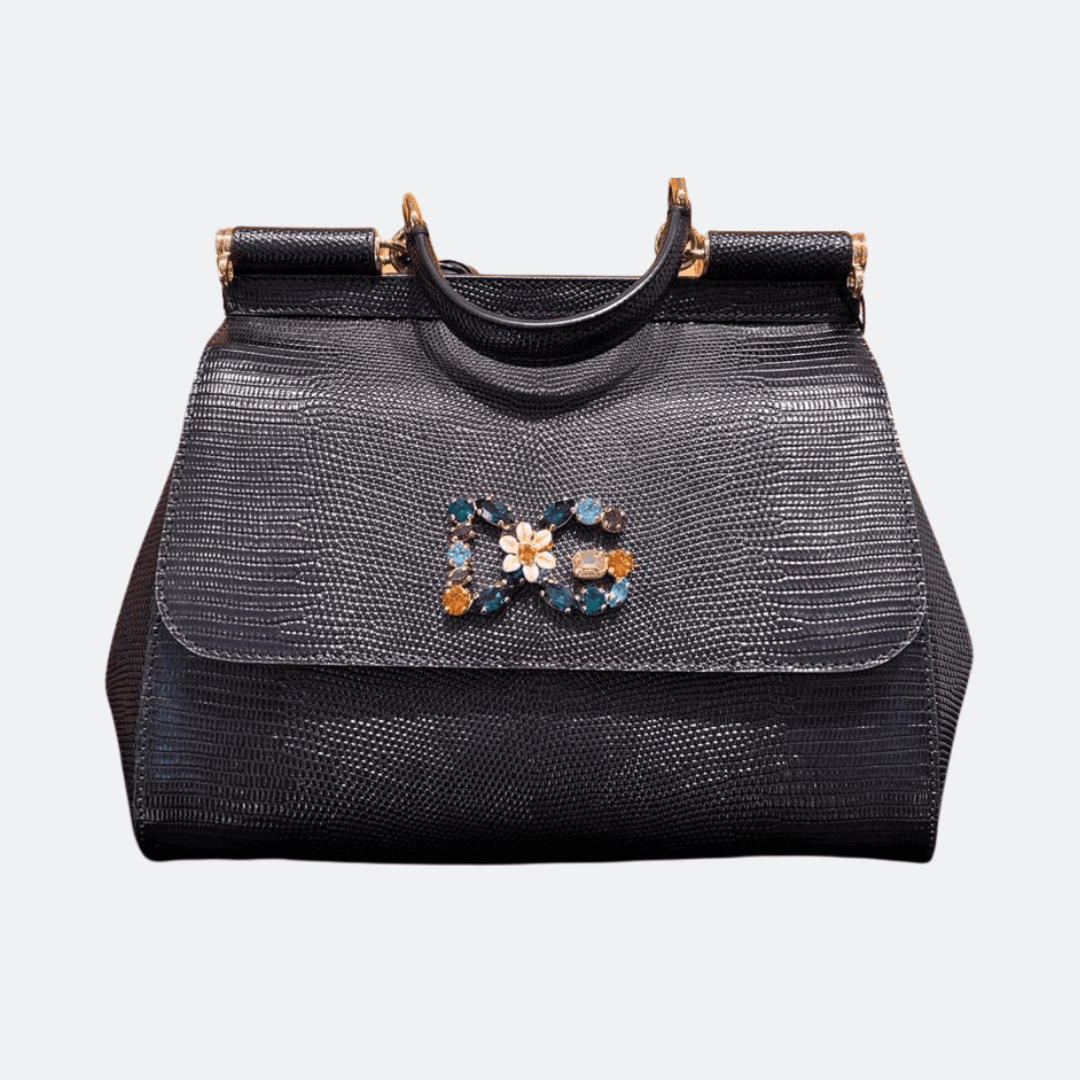 Dolce & Gabbana Black Sicily Large Bag