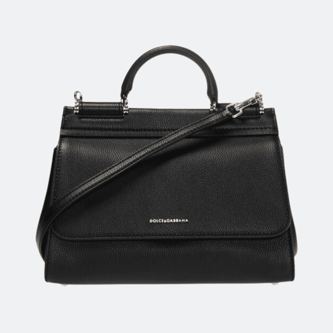 Dolce & Gabbana Black Sicily Shoulder Bag