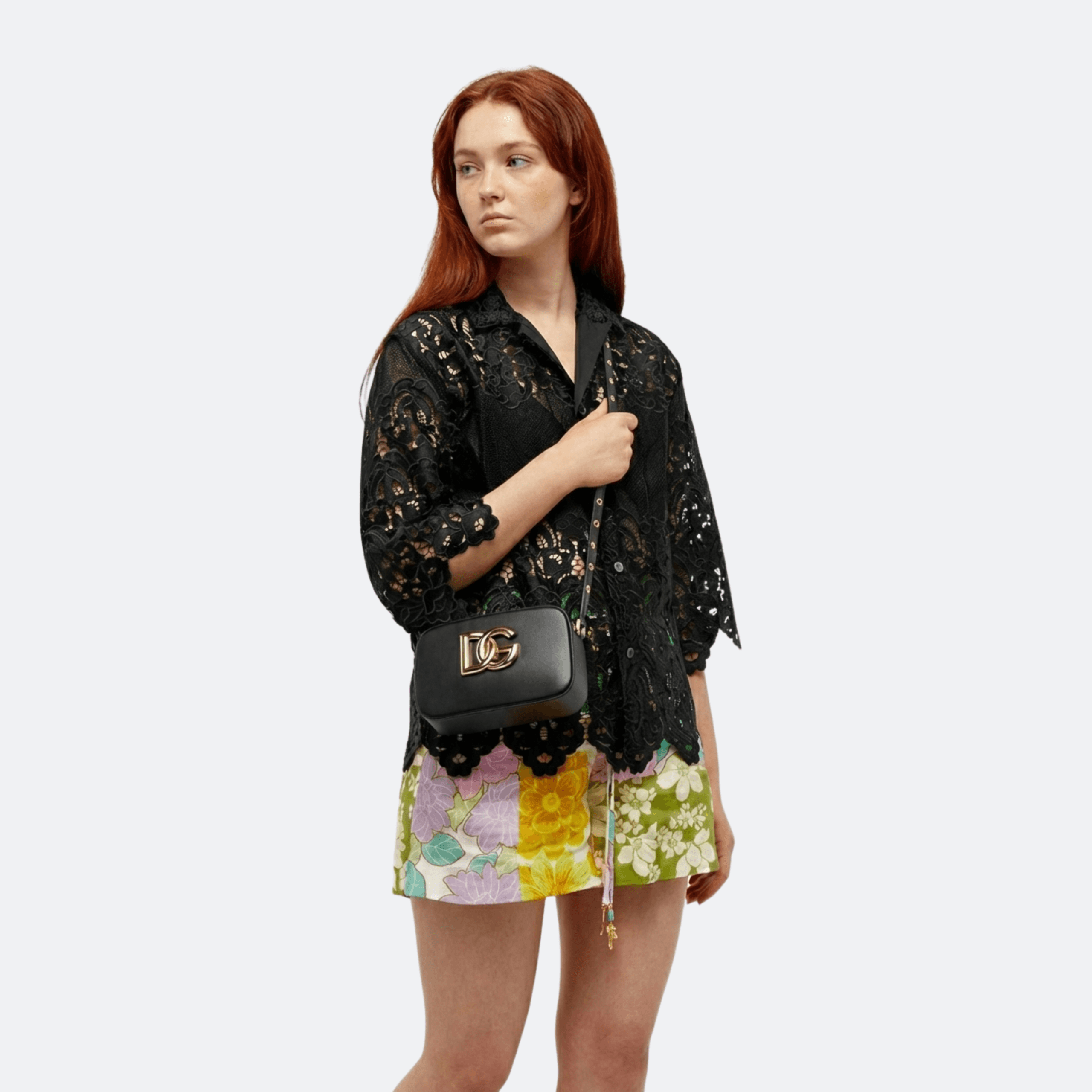 Dolce & Gabbana Black Small DG Logo Camera Bag alternate