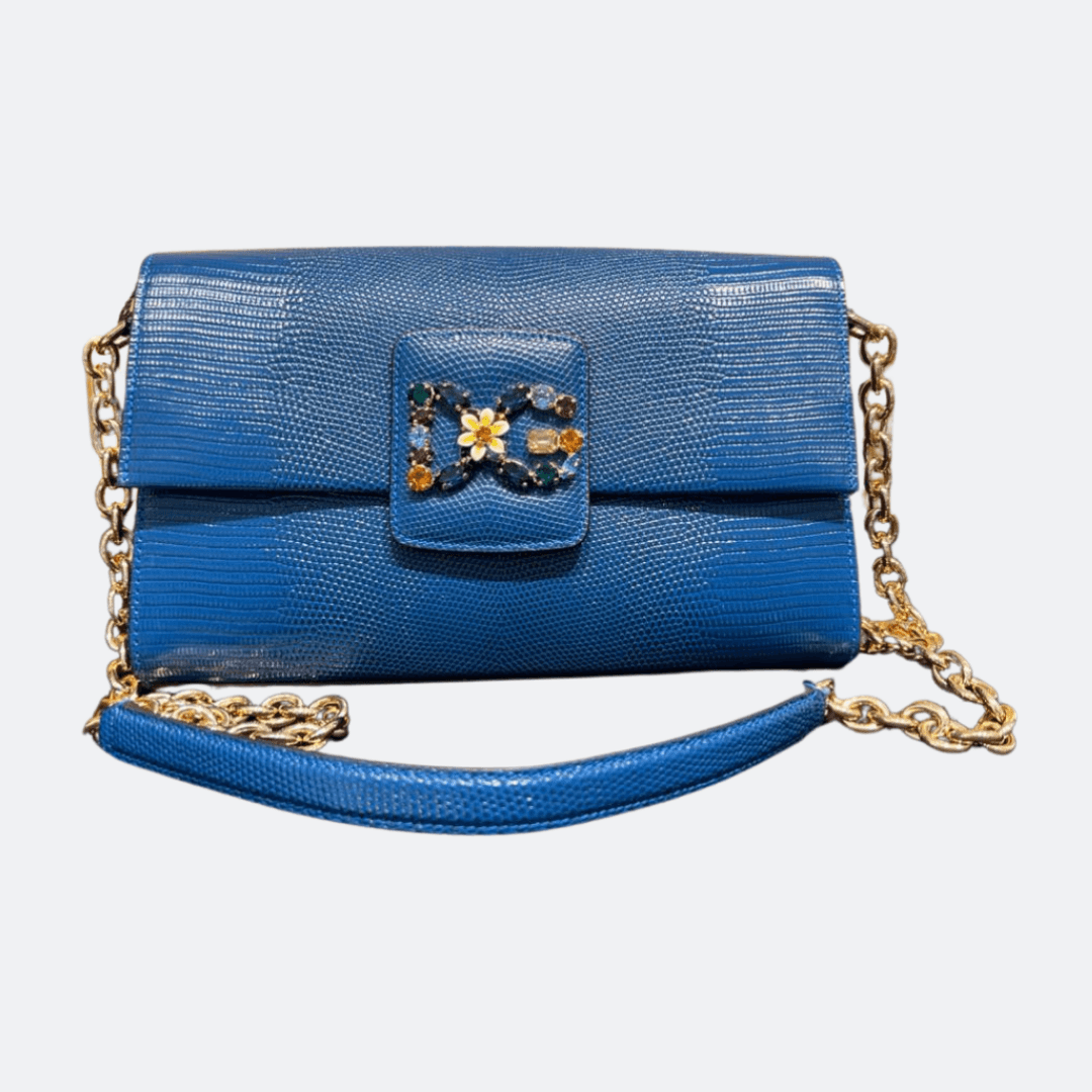 Dolce & Gabbana Blue Sicily Crossbody Bag