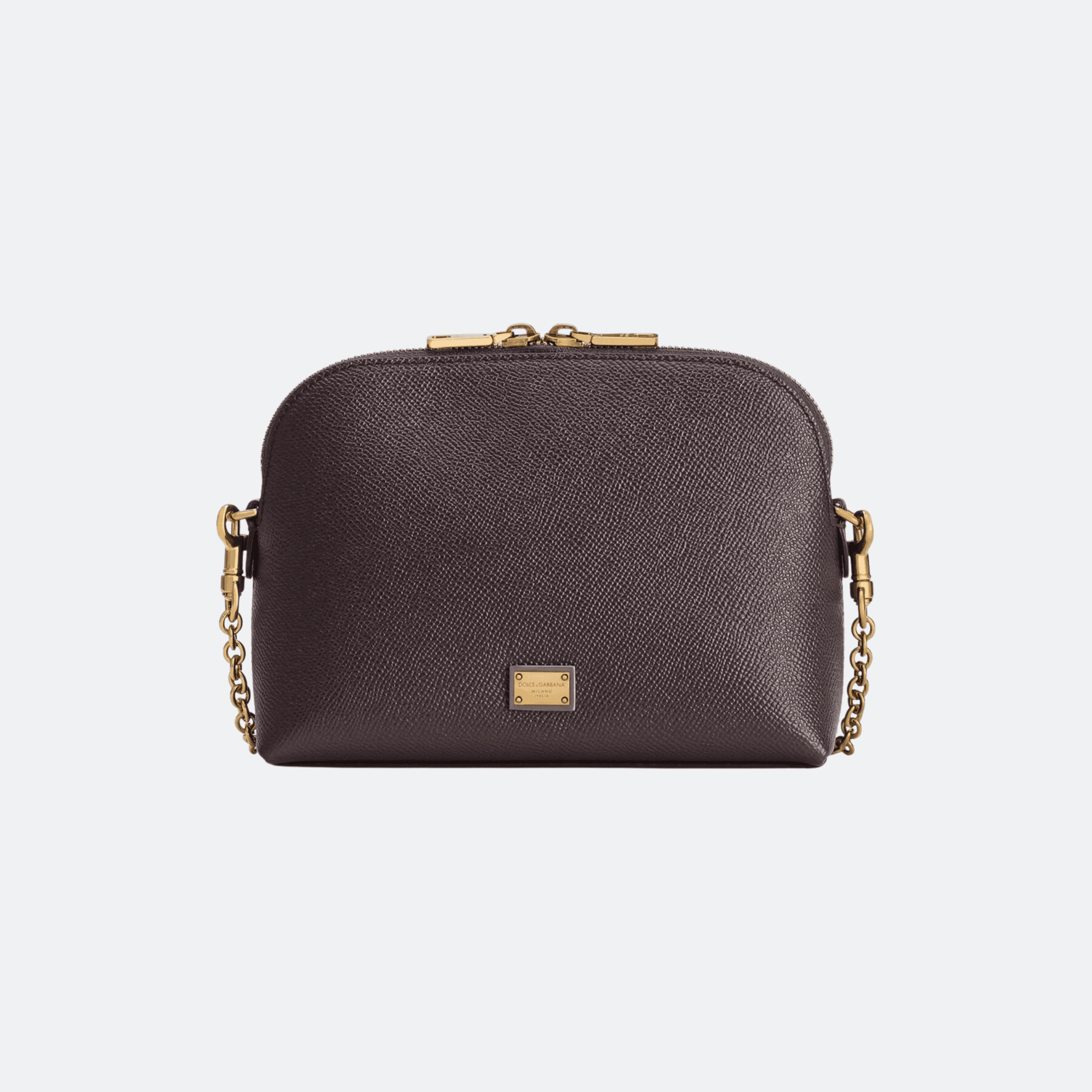Dolce & Gabbana Dauphine Calfskin Mini Bag Chain Crossbody Bag - Plum Purple