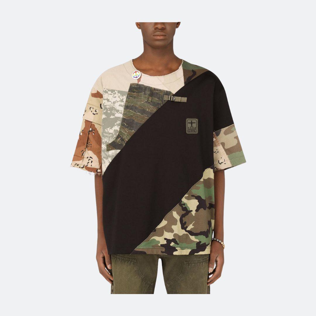 Dolce & Gabbana Camouflage Patchwork Men T-Shirt alternate