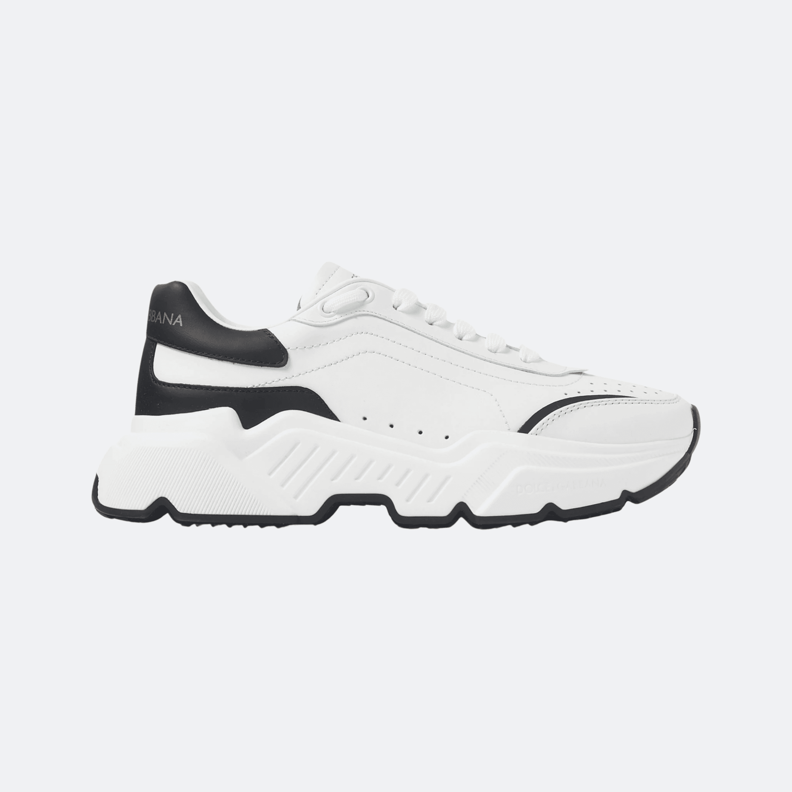 Dolce & Gabbana Daymaster Sneakers In Calfskin Nappa Leather For Women - White/Black