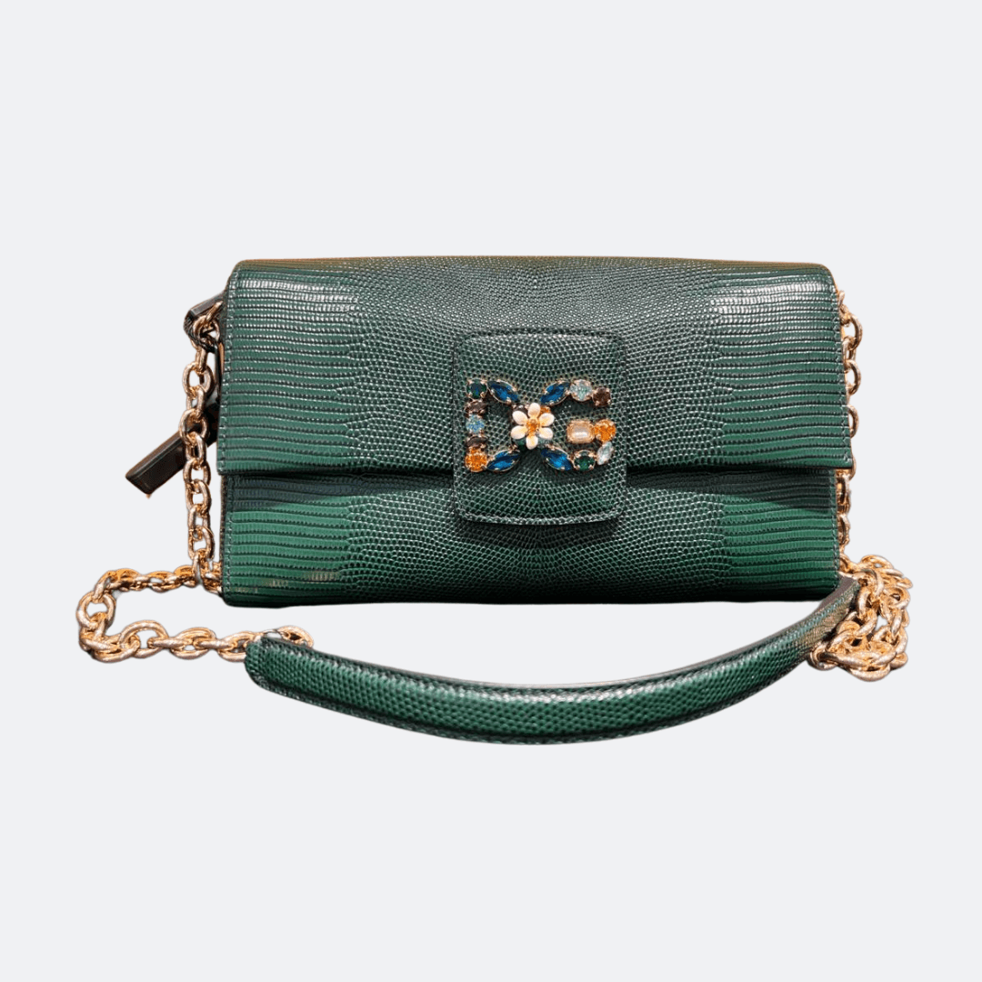 Dolce & Gabbana Green Sicily Crossbody Bag
