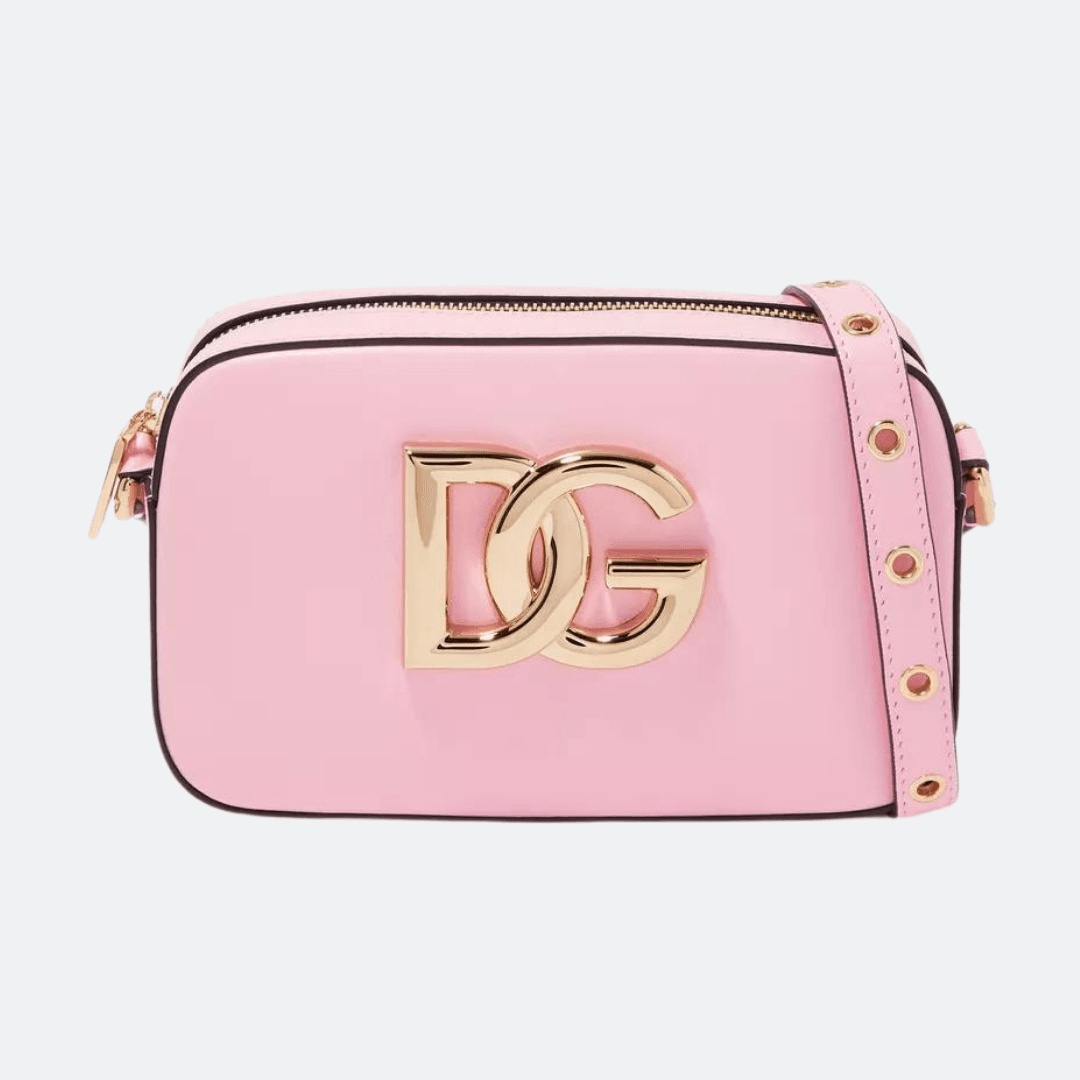 Dolce & Gabbana Logo Plaqued Pink Shoulder Bag