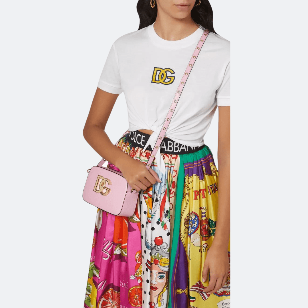 Dolce & Gabbana Logo Plaqued Pink Shoulder Bag alternate