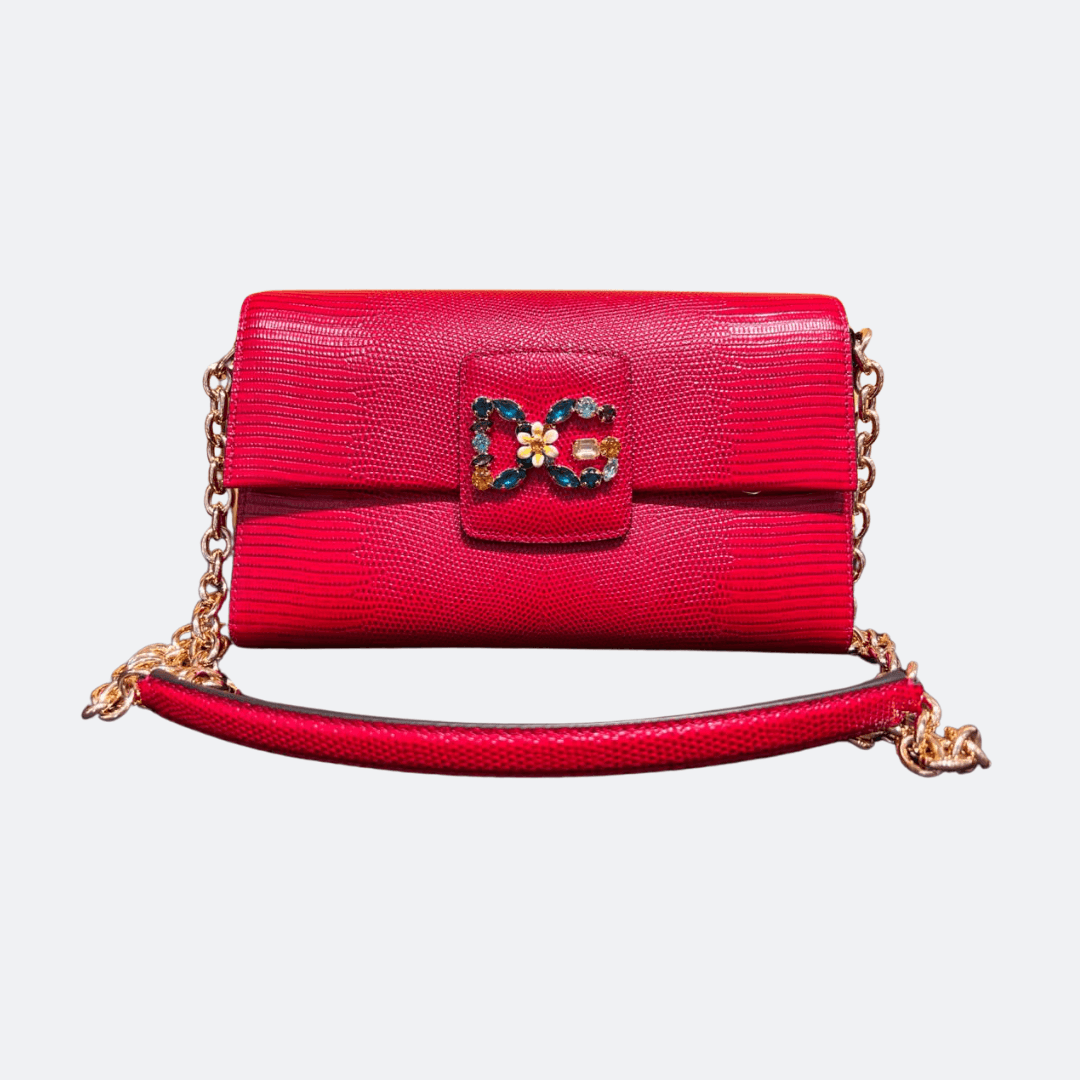 Dolce & Gabbana Red Sicily Crossbody Bag
