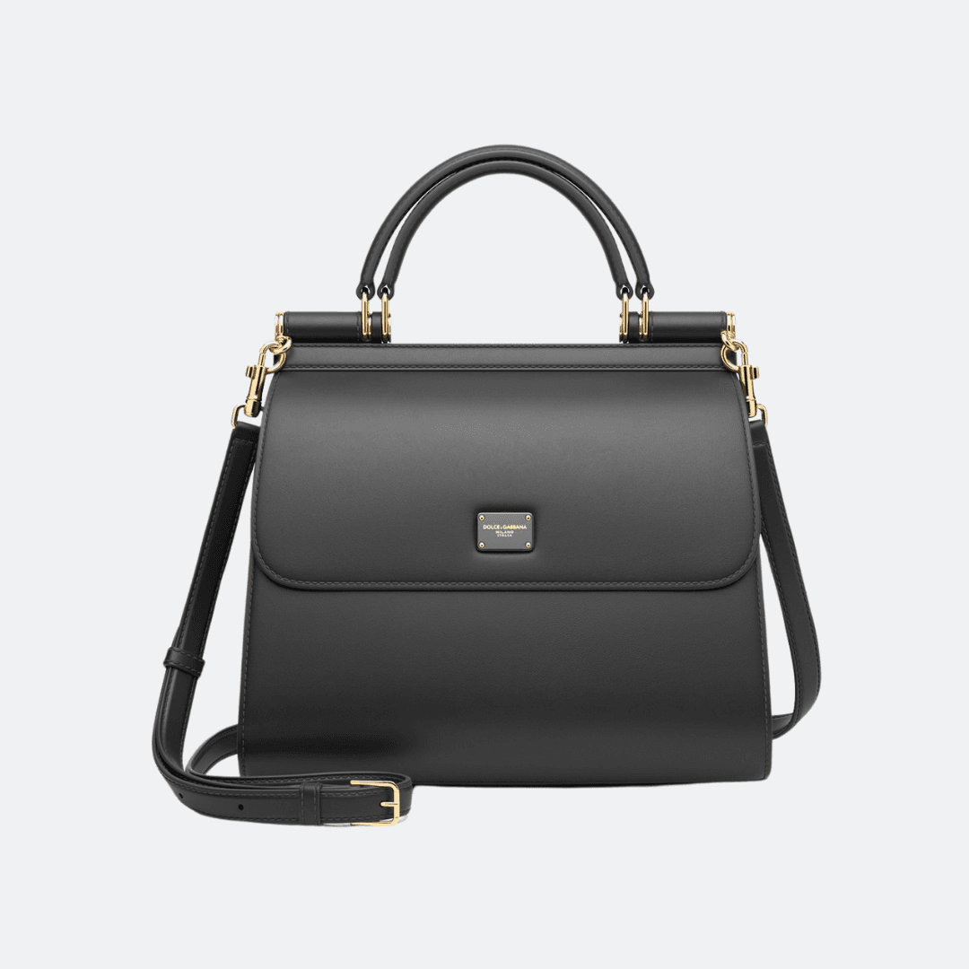 Dolce & Gabbana Sicily 58 Black Top Handle Bag