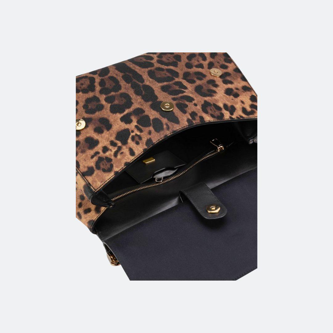Dolce & Gabbana Sicily Leopard Designed Big Hand/Shoulder Bag alternate