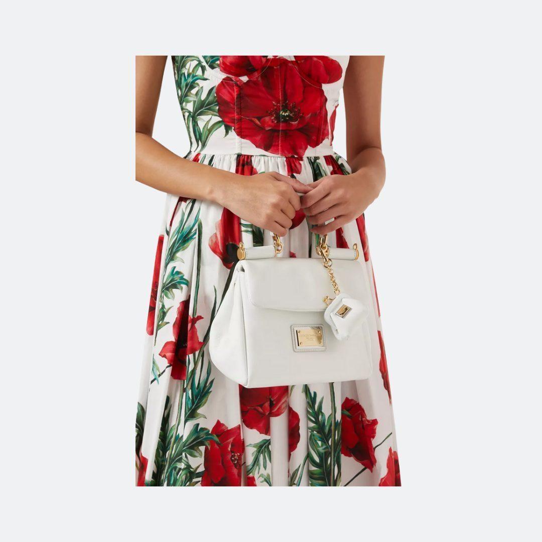 Dolce & Gabbana Sicily Soft White Small Leather Shoulder Bag alternate