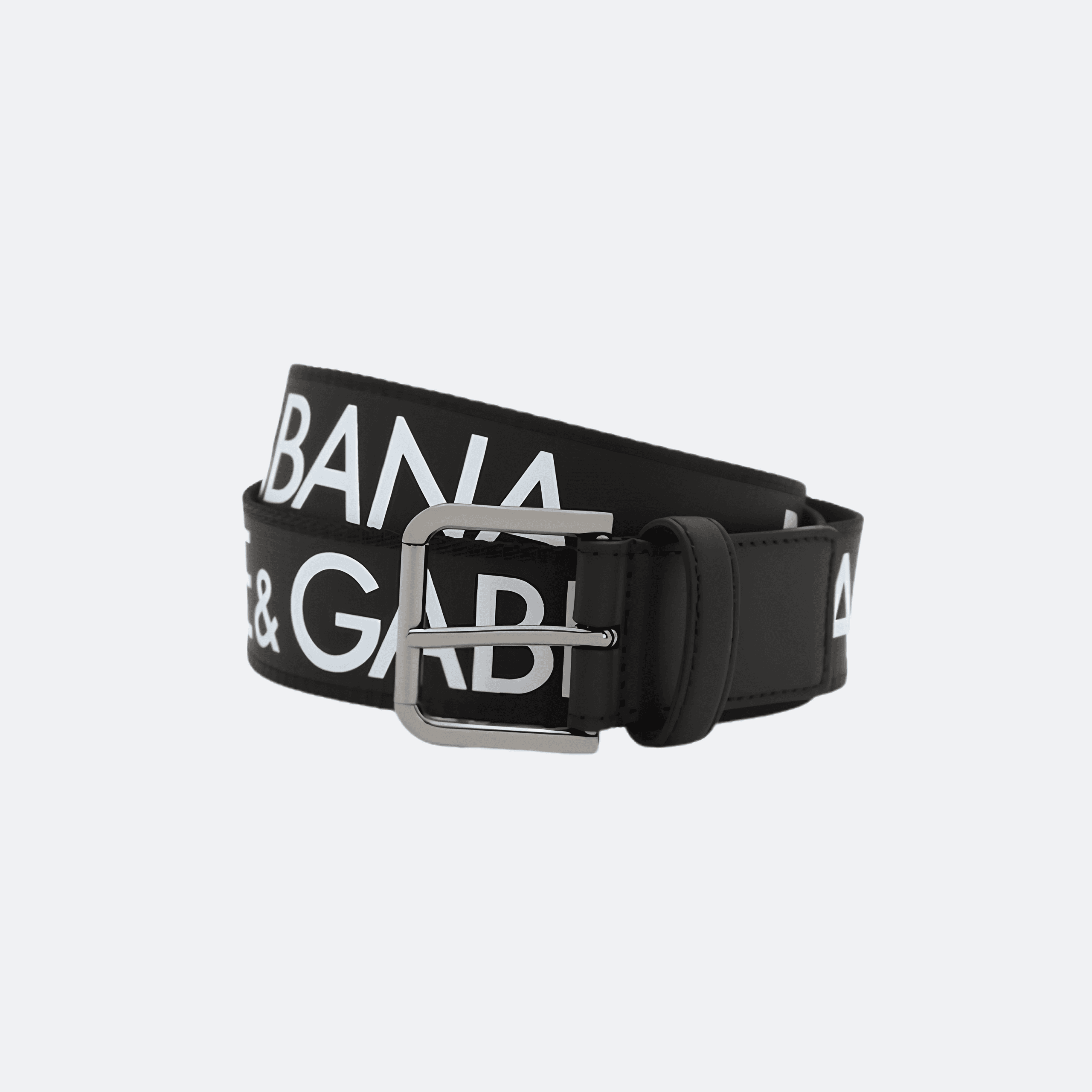 Dolce & Gabbana Tape Belt With Maxi Print Belt - Black