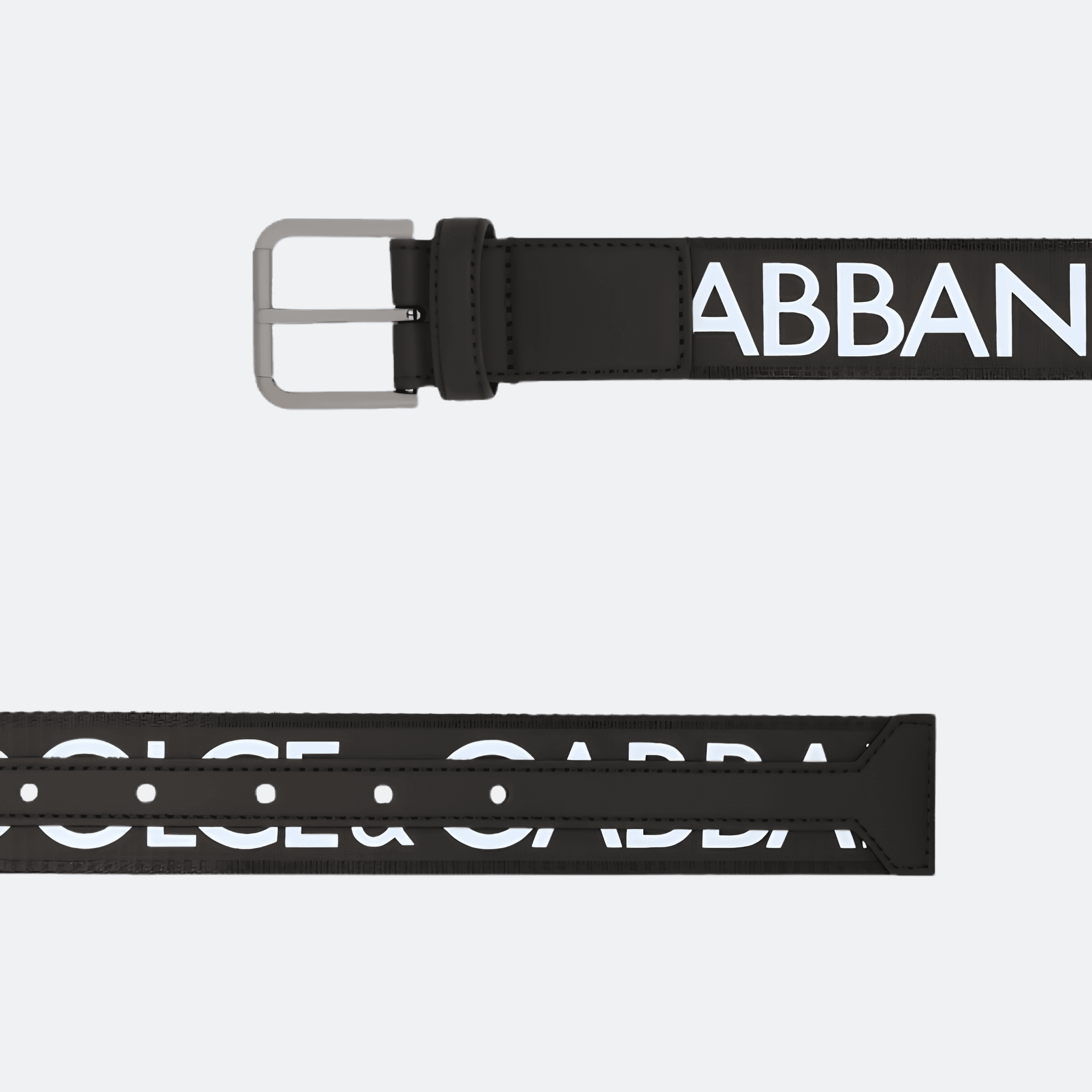 Dolce & Gabbana Tape Belt With Maxi Print Belt - Black alternate
