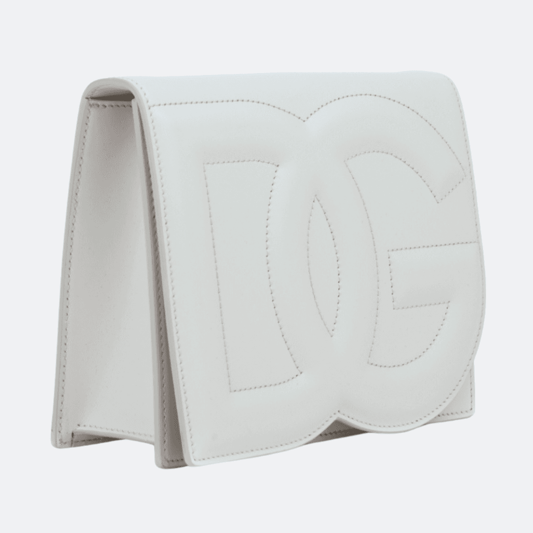 Dolce & Gabbana White DG Logo Leather Bag alternate