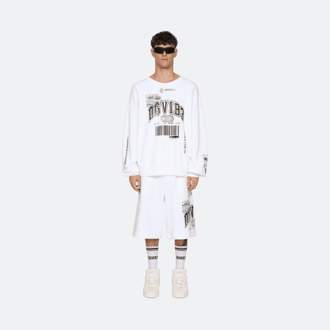 Dolce & Gabbana White DGVIBE3 Printed Men Sweatshirts alternate