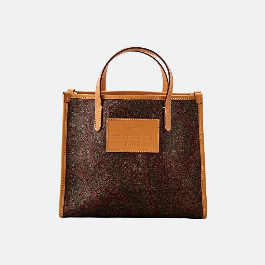 Etro Paisley Brown Shopping Bag