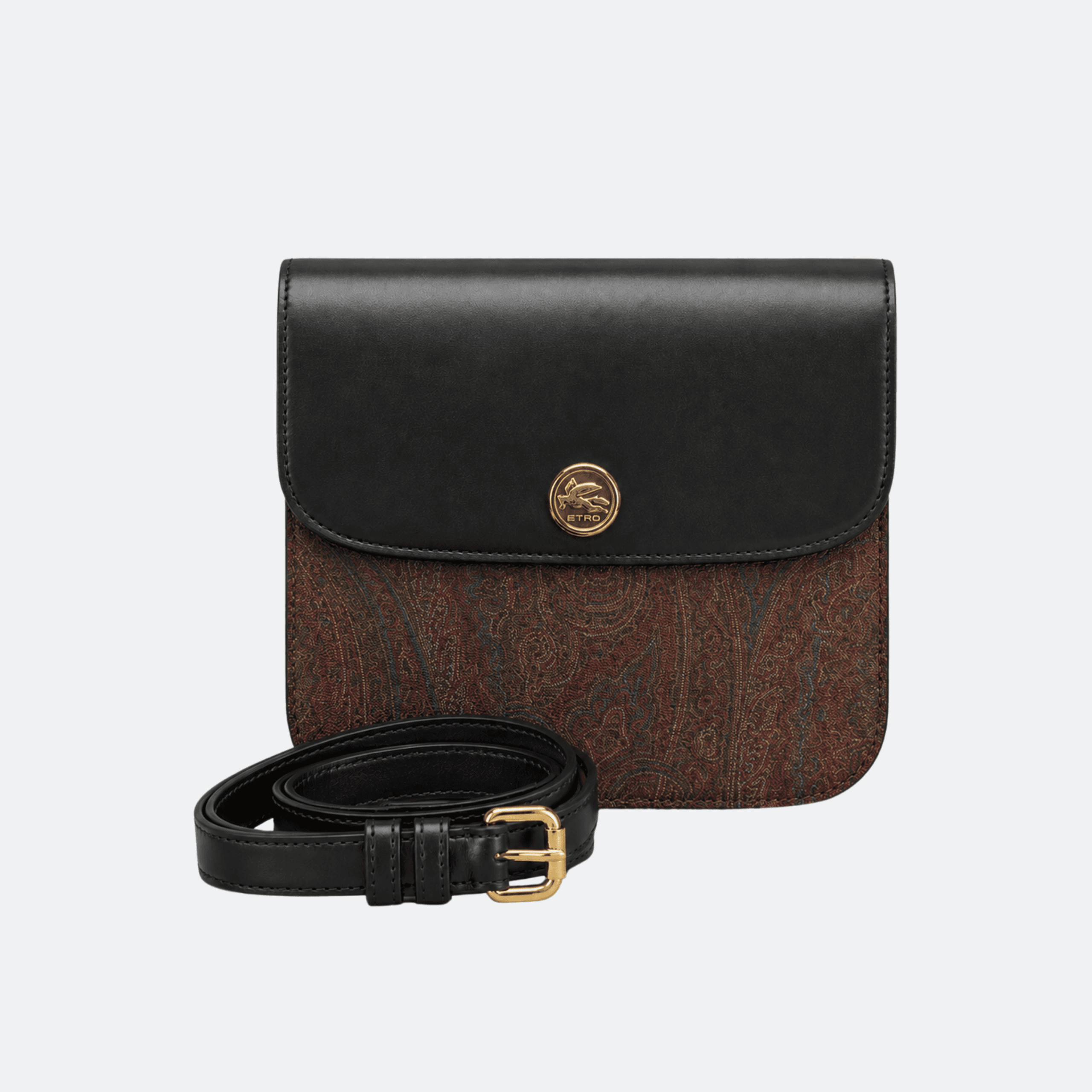 Etro Small Essential Paisley Crossbody Bag for Women - Black/Burgundy alternate