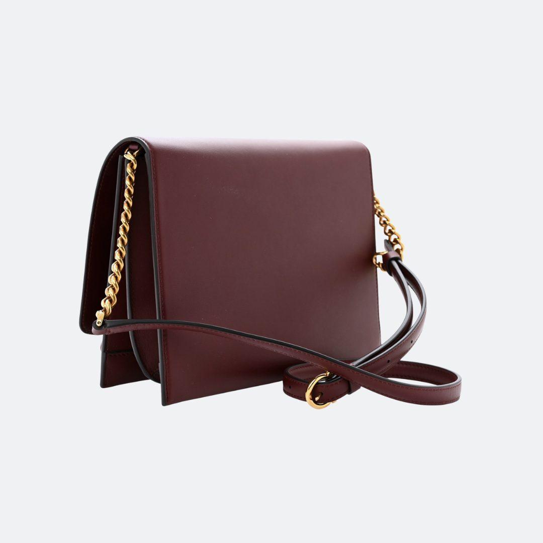 Ferragamo Burgundy Trifolio Flap Bag alternate