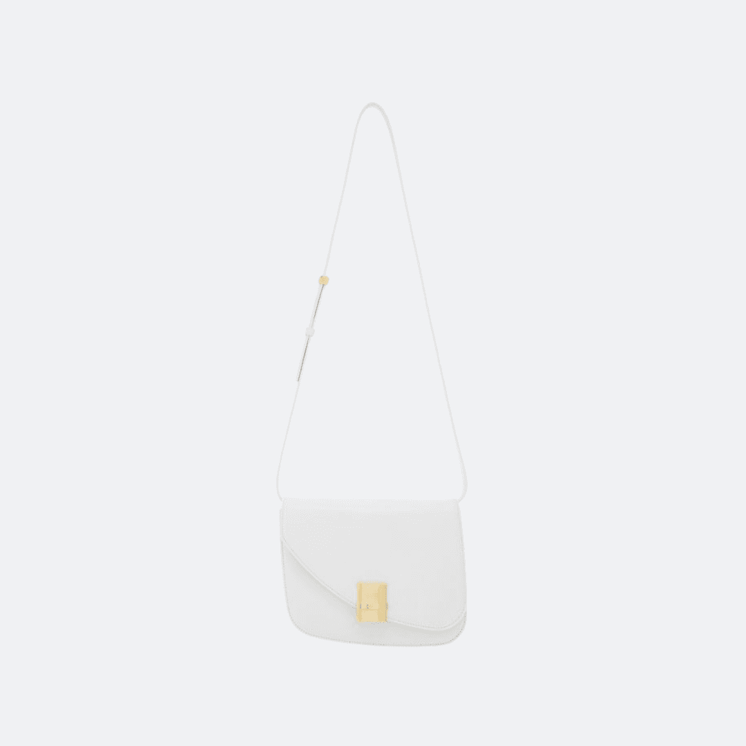 Ferragamo Fiamma White Leather Shoulder/Hand Bag alternate