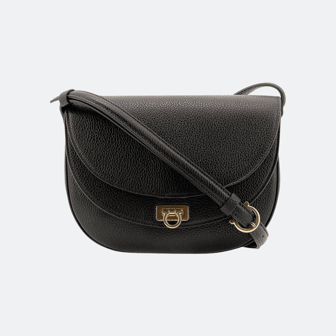Ferragamo Gancini Black Crossbody Bag