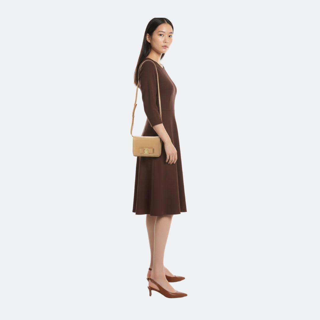 Ferragamo Vara Bow Camel Mini Shoulder / Crossbody Bag alternate