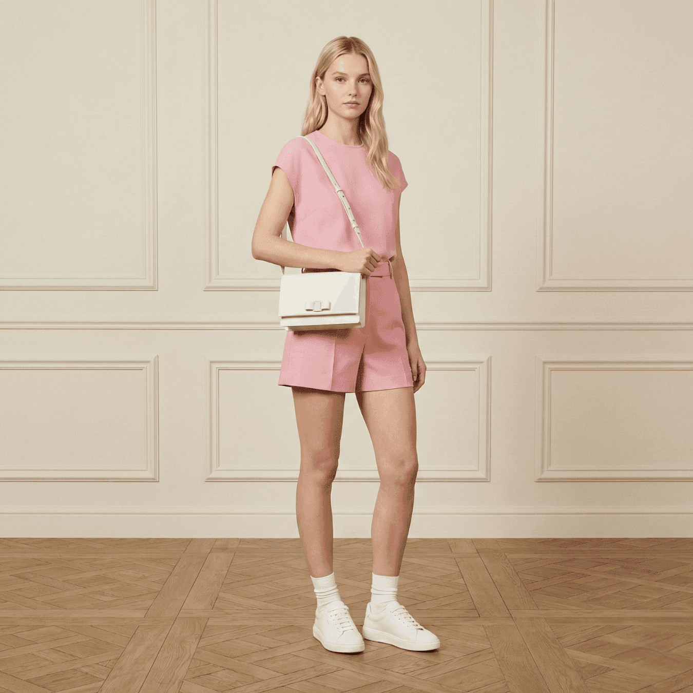 Ferragamo Vara Bow Medium Shoulder Bag - White alternate
