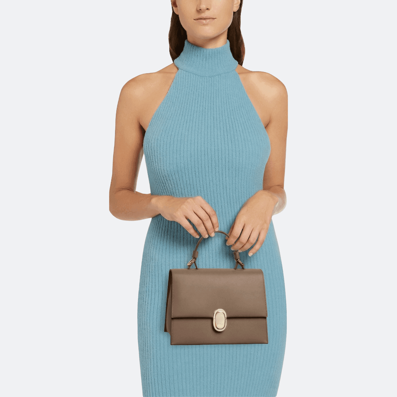 Furla Eclisse S Top Handle Bag - Taupe alternate