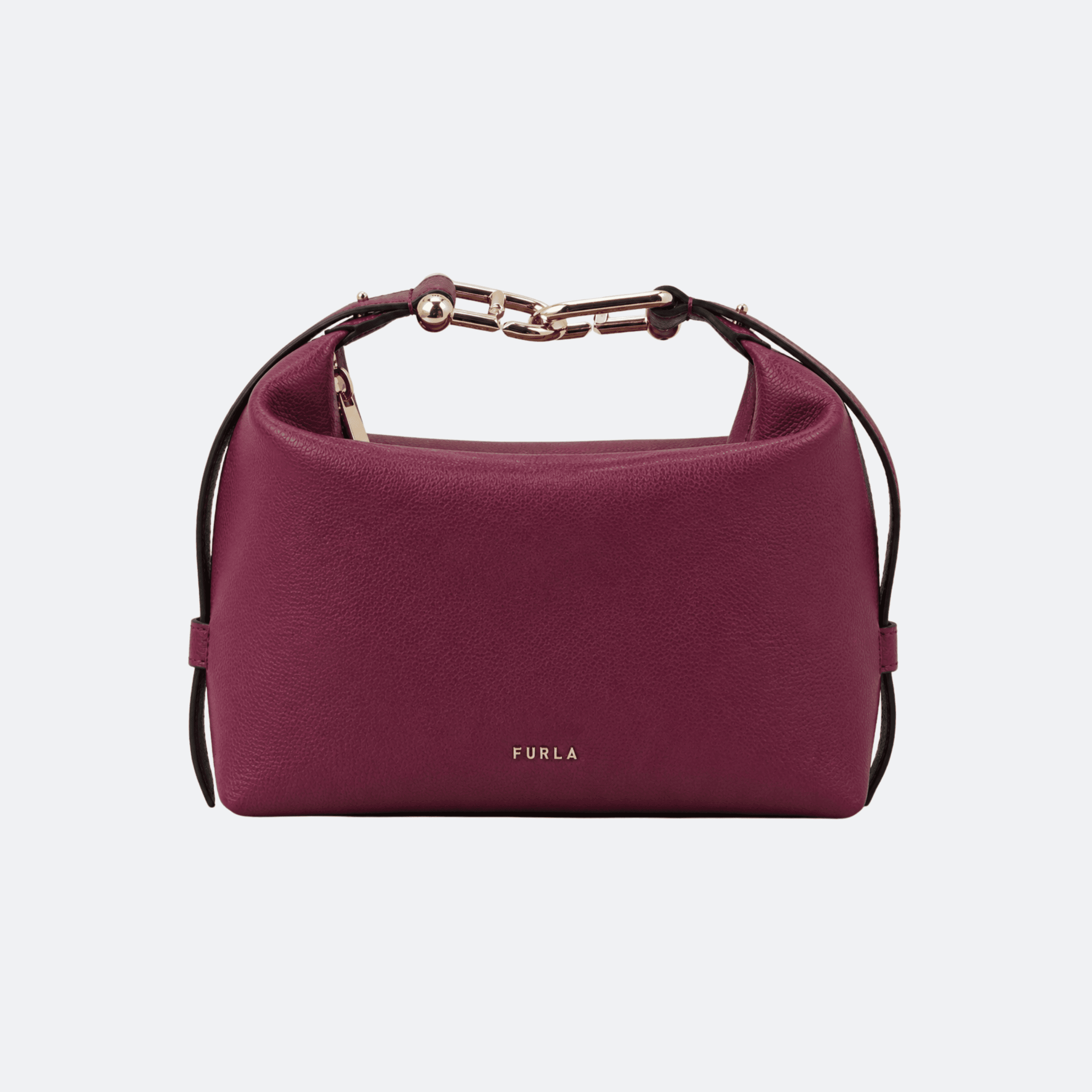 Furla Tonie Mini Hobo Bag for Women - Berry Purple