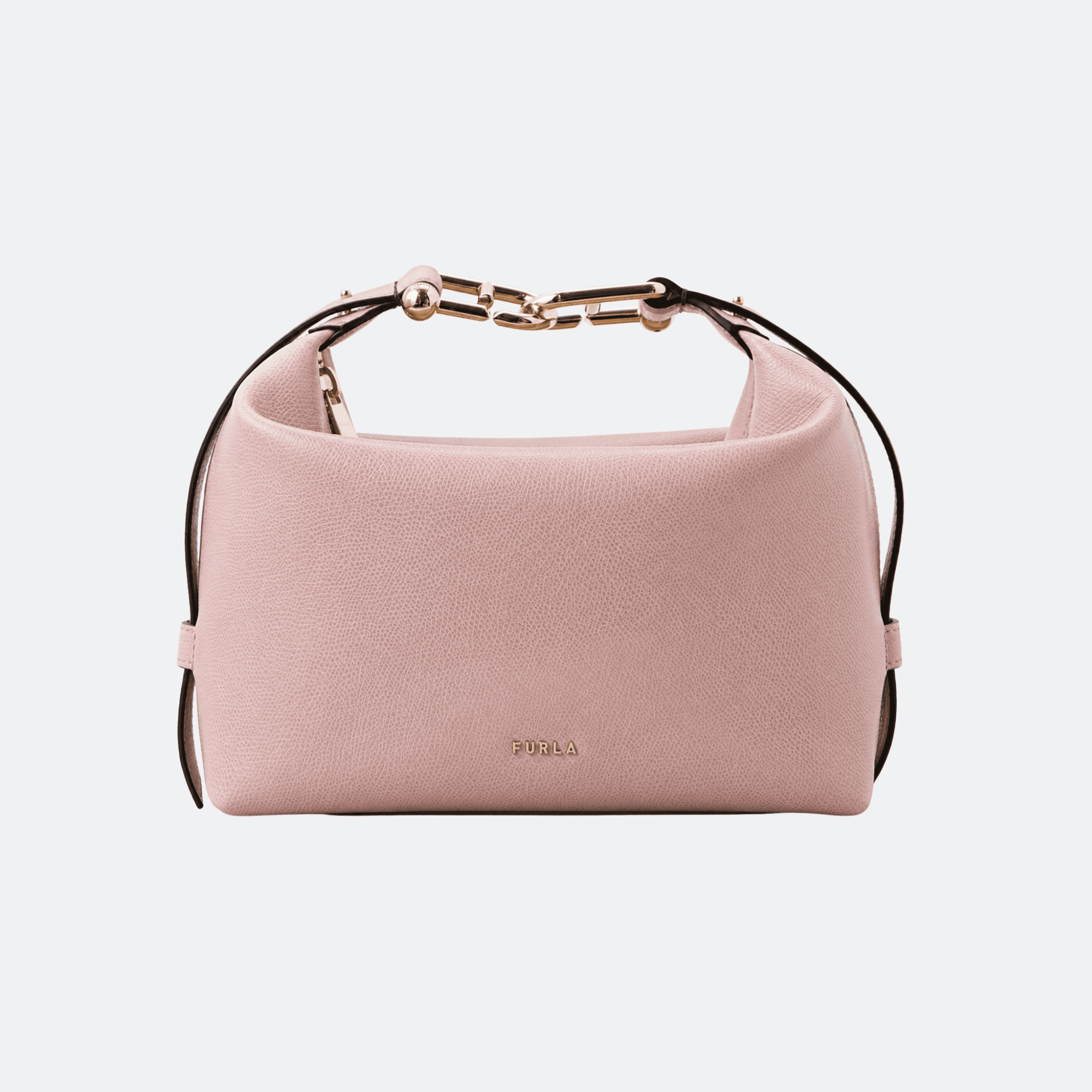 Furla Tonie Mini Hobo Bag for Women - Powder Pink