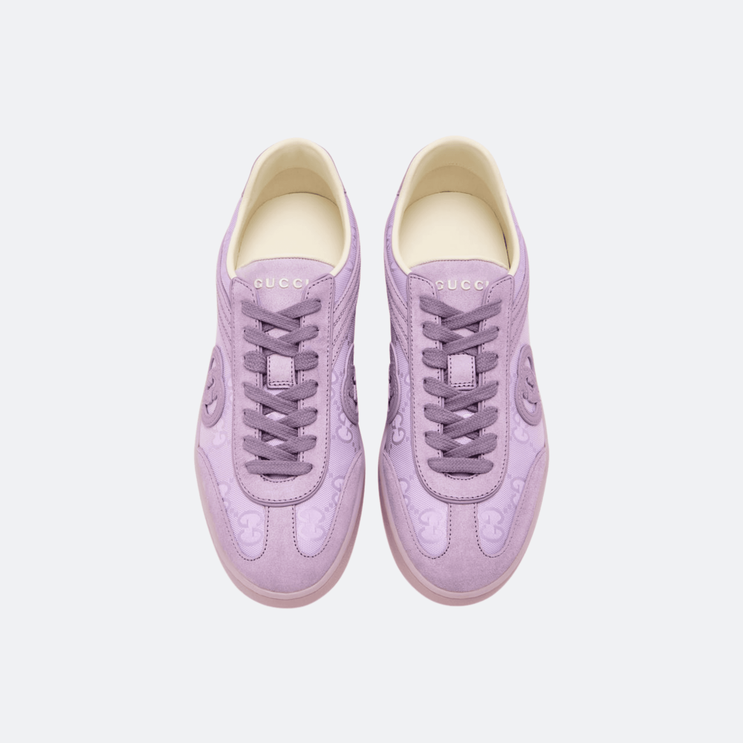 Gucci G75 Suede Low Top Sneakers - Lilac alternate