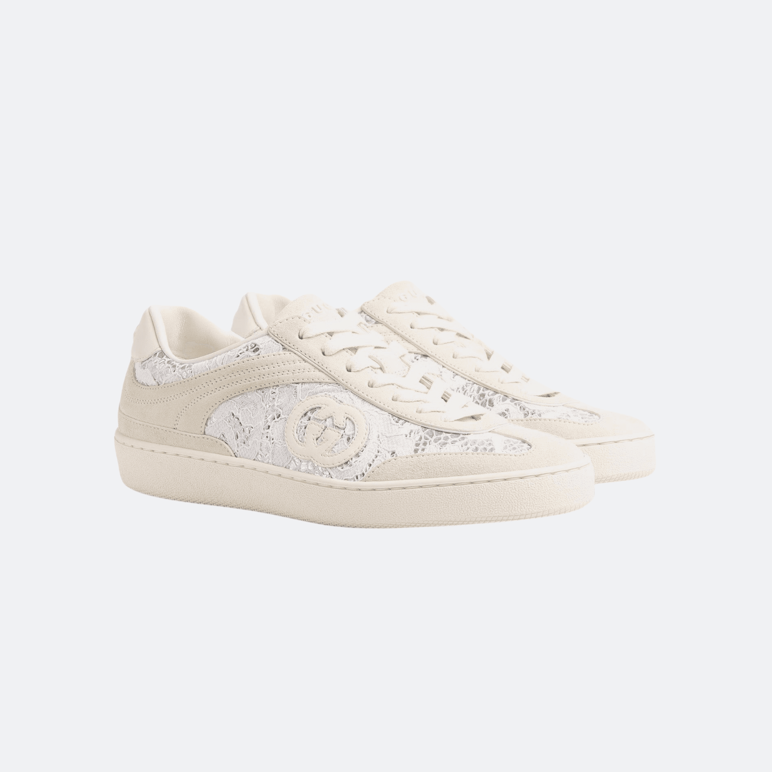 Gucci G75 Suede Low Top Sneakers - White alternate