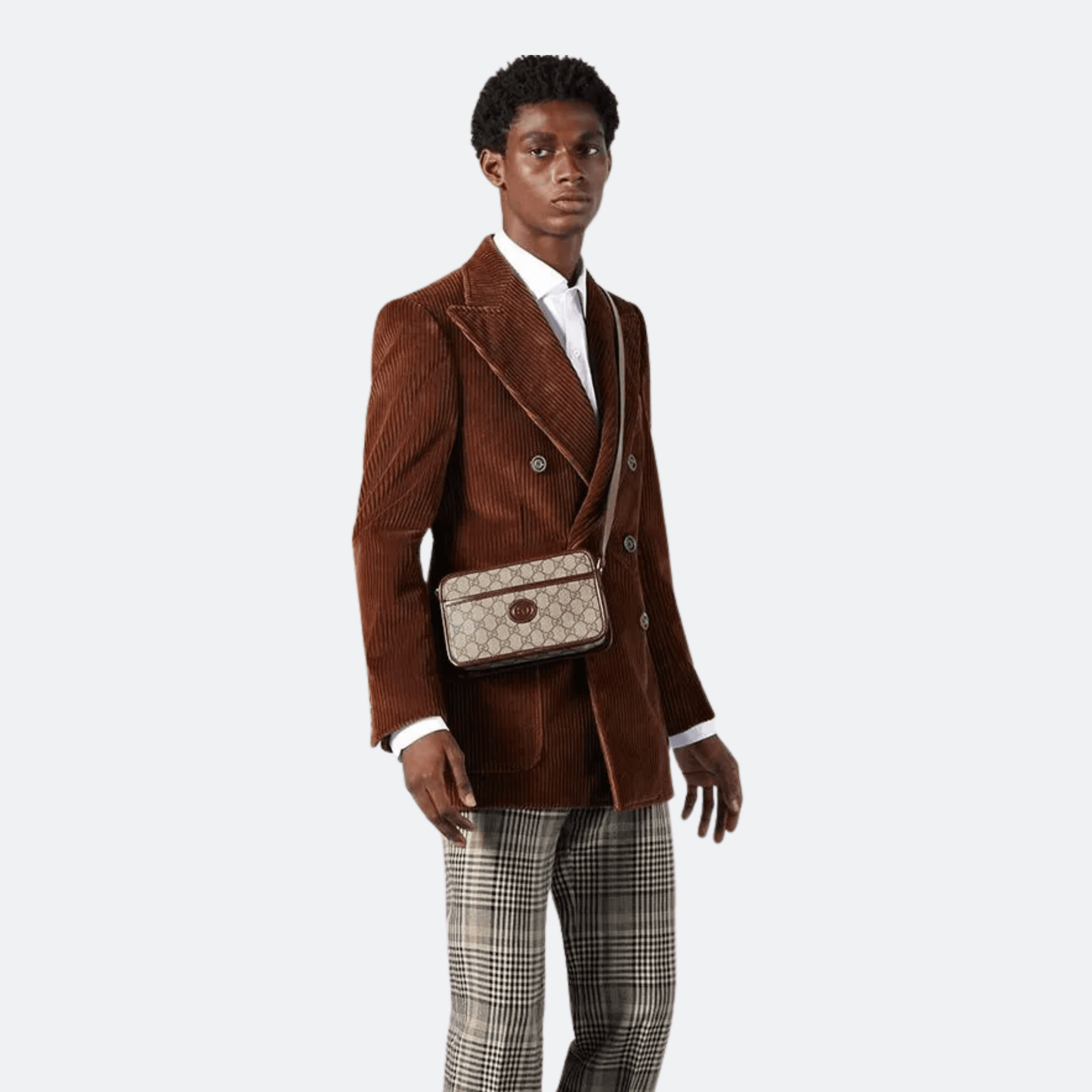 Gucci GG Monogram Beige-Brown Unisex Canvas Shoulder Bag alternate