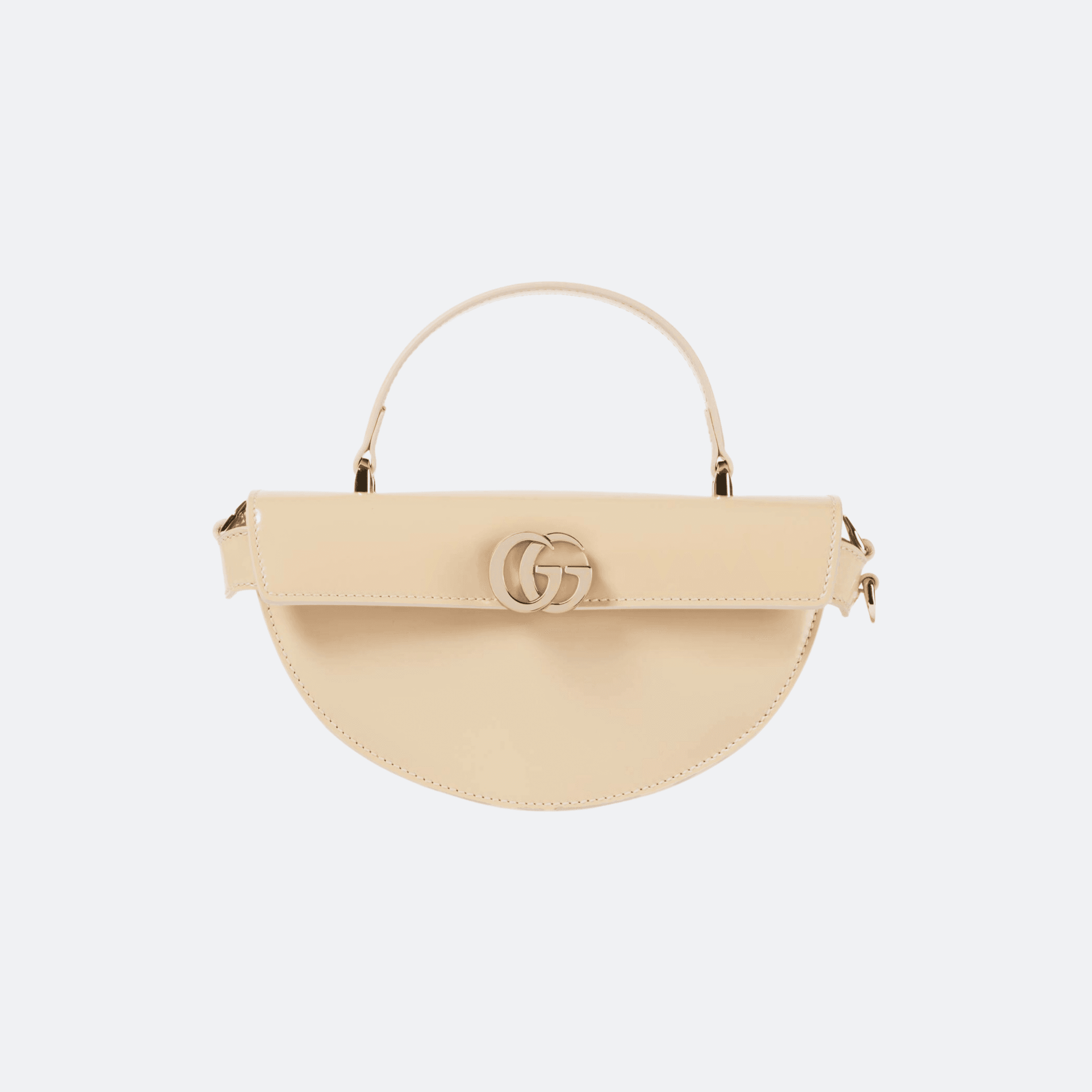 Gucci Half Moon Top Handle Bag – Cream Leather