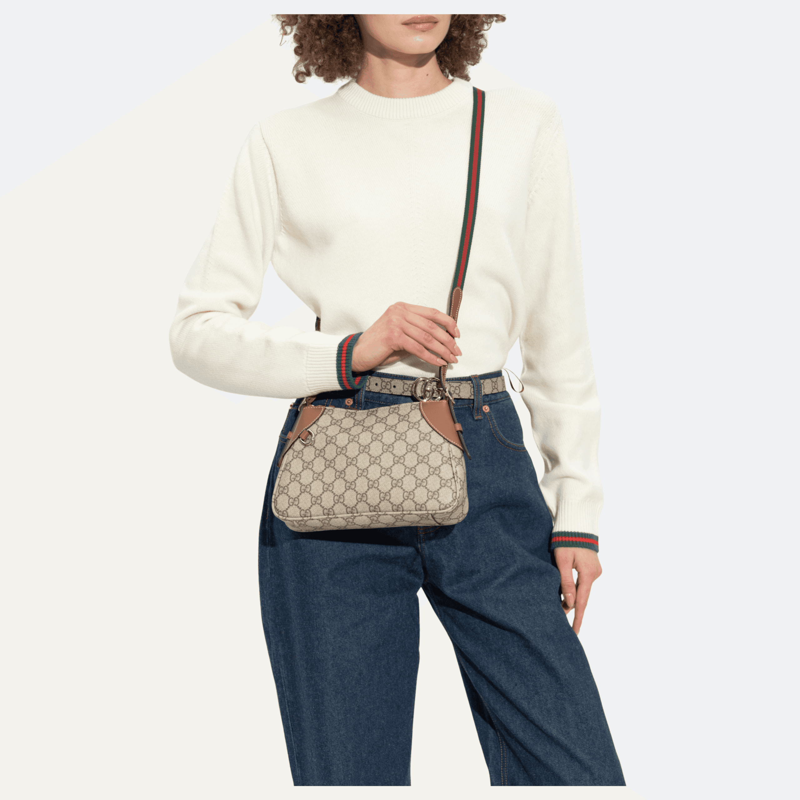 Gucci Horsebit 1955 Small Shoulder Bag – GG Supreme Canvas & Brown Leather alternate