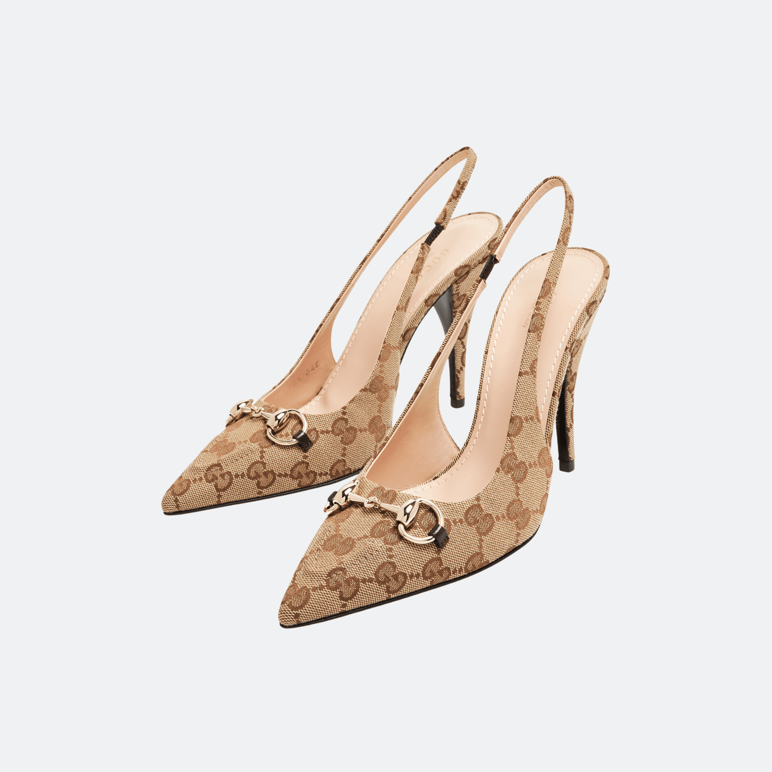 Gucci Horsebit Slingback Pump GG Canvas - Beige/Ebony alternate