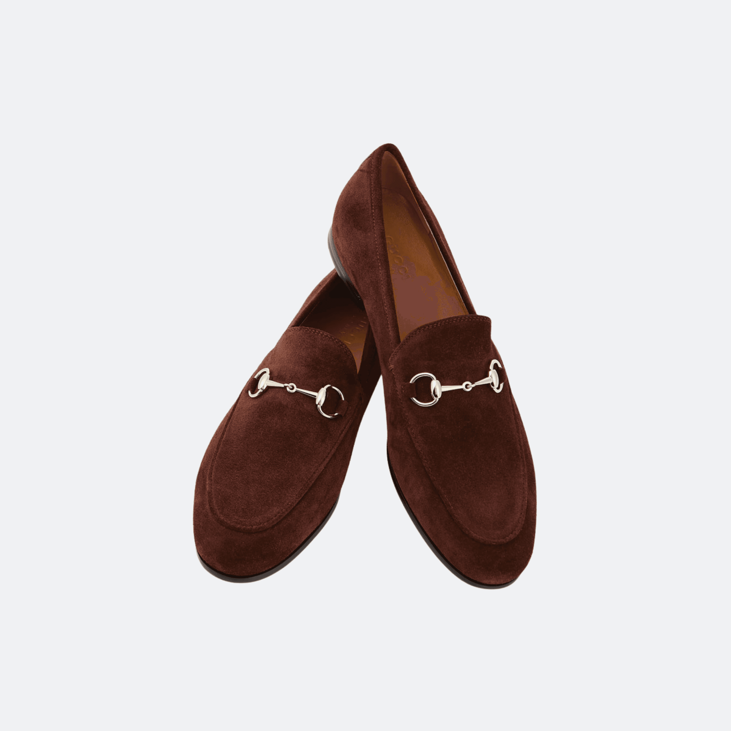 Gucci Jordaan Women’s Suede Horsebit Loafers - Brown alternate