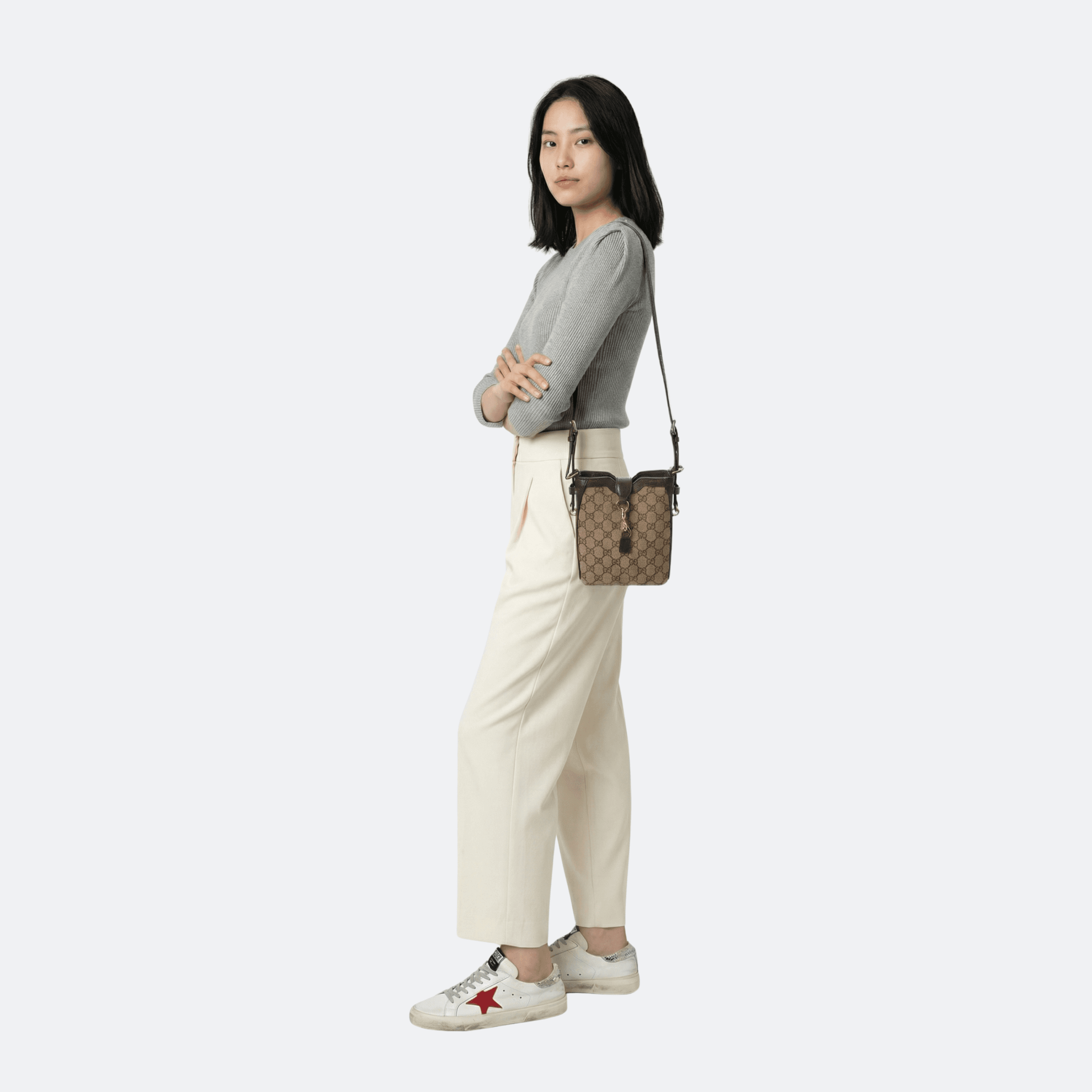 Gucci Mini Canvas Beige-Brown Bucket/Shoulder Bag alternate