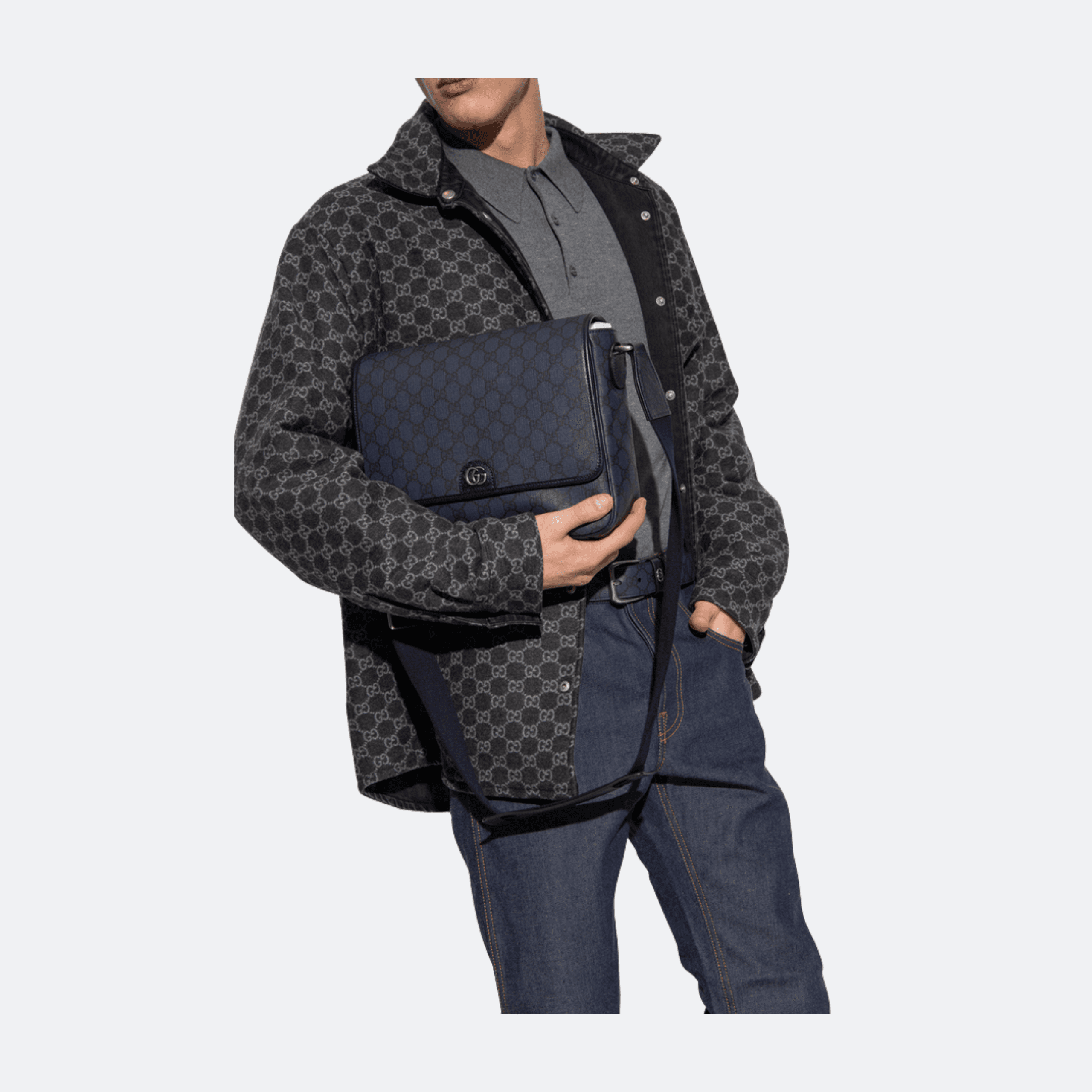 Gucci Ophidia Blue Medium Messenger Bag for Men alternate