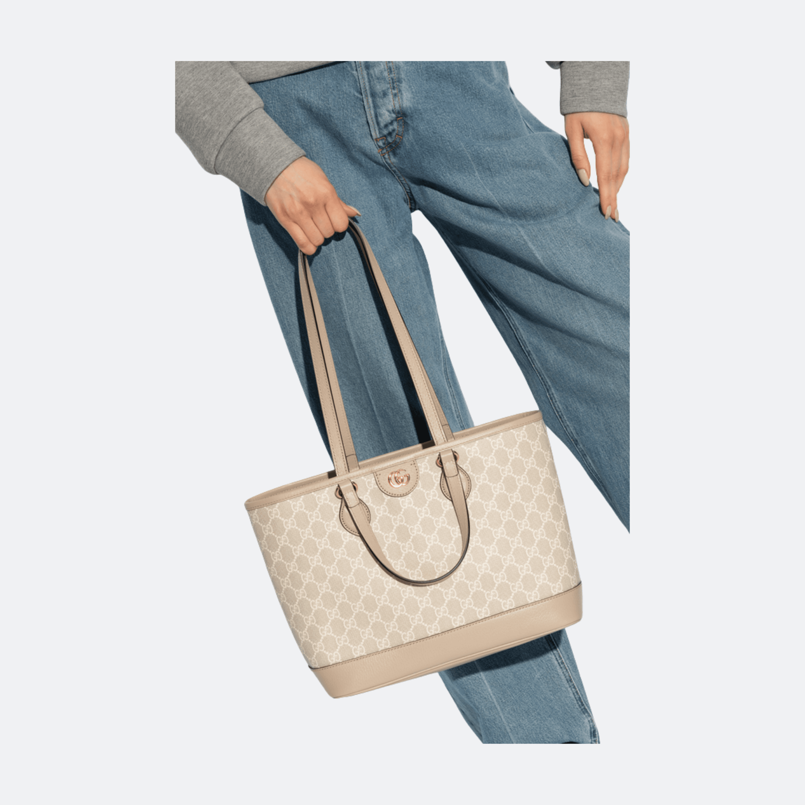 Gucci Ophidia Canvas Beige-Cream Tote Bag (In Stock) alternate