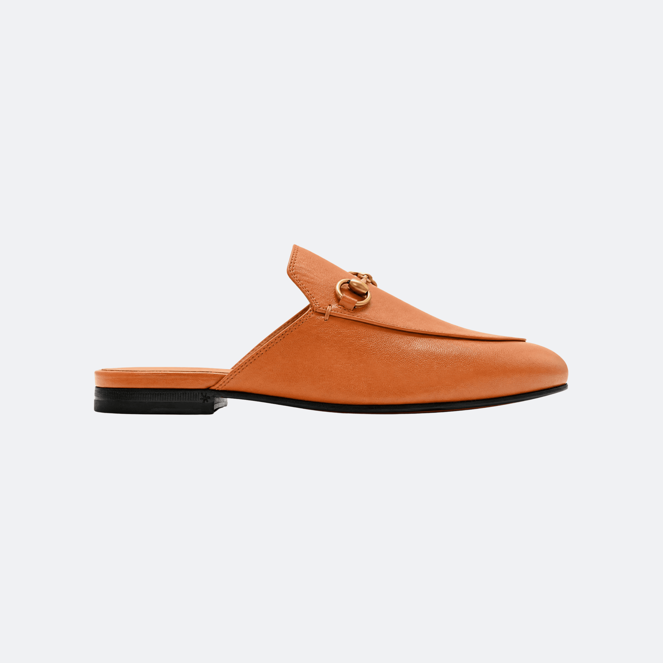 Gucci Princetown Leather Horsebit Slippers for Women - Cognac