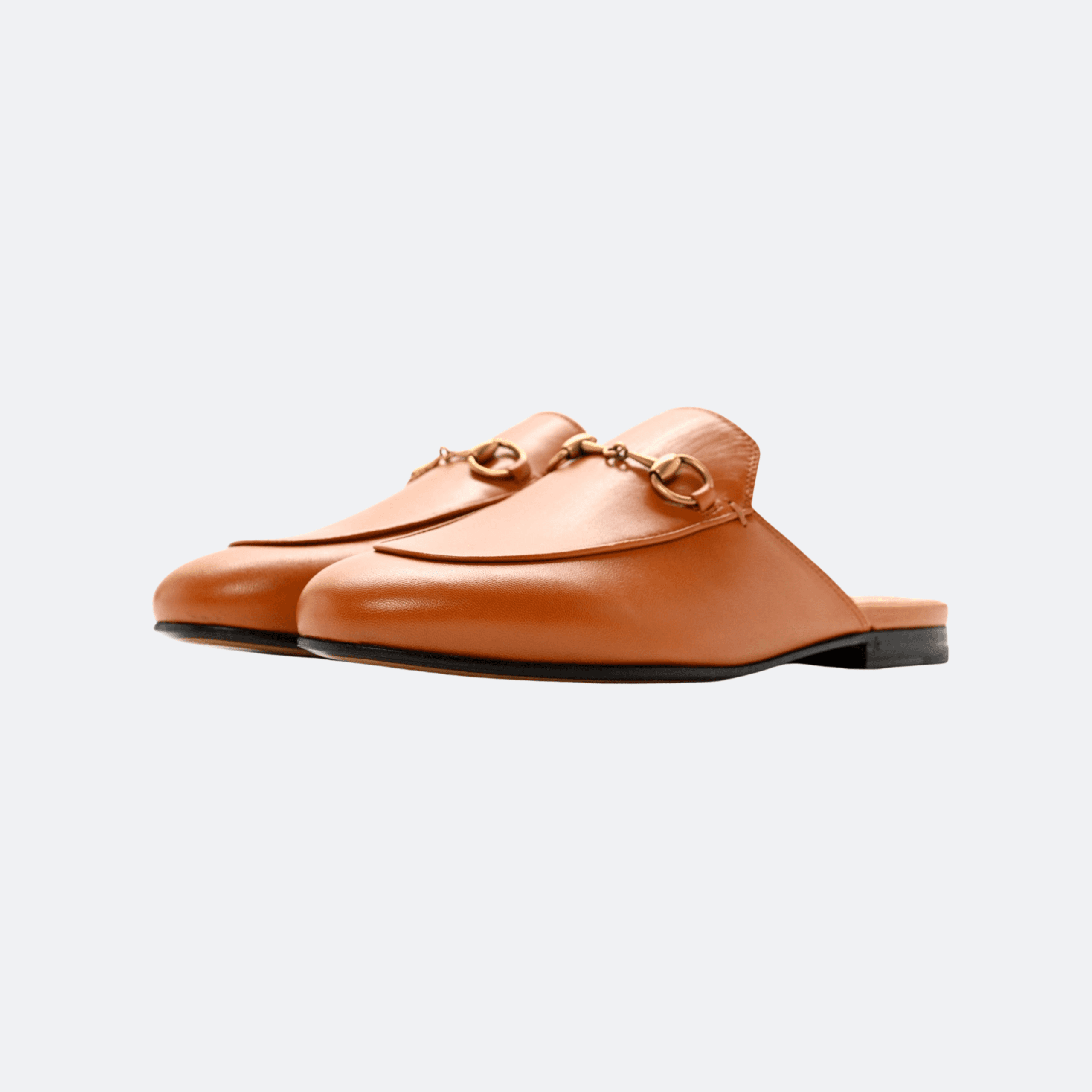 Gucci Princetown Leather Horsebit Slippers for Women - Cognac alternate