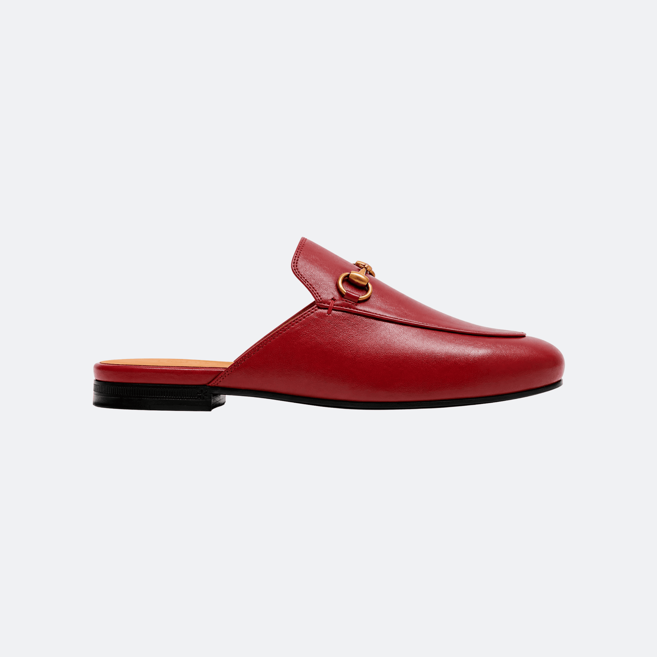 Gucci Princetown Leather Horsebit Slippers for Women - Red